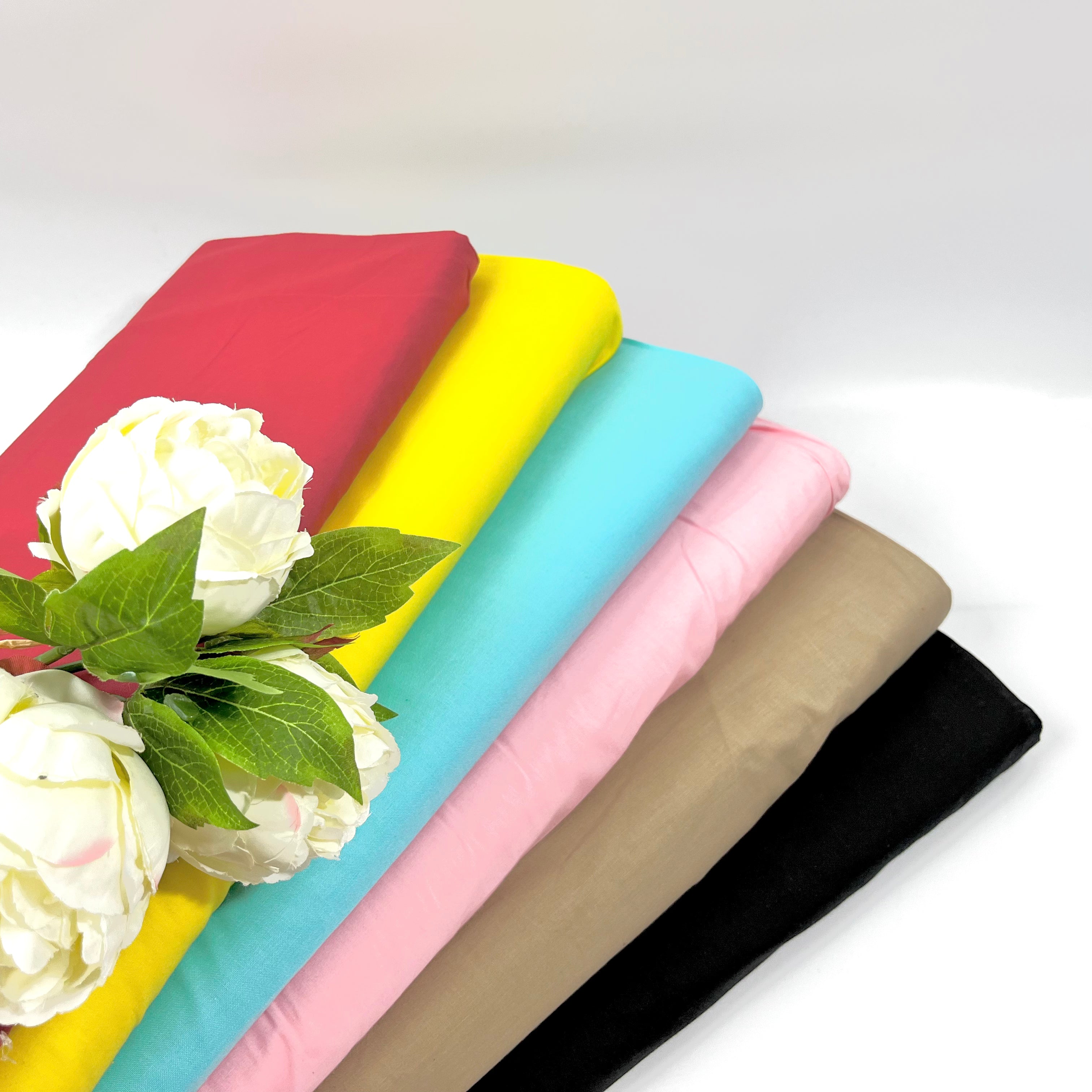 Baumwollwebwaren & Popeline uni