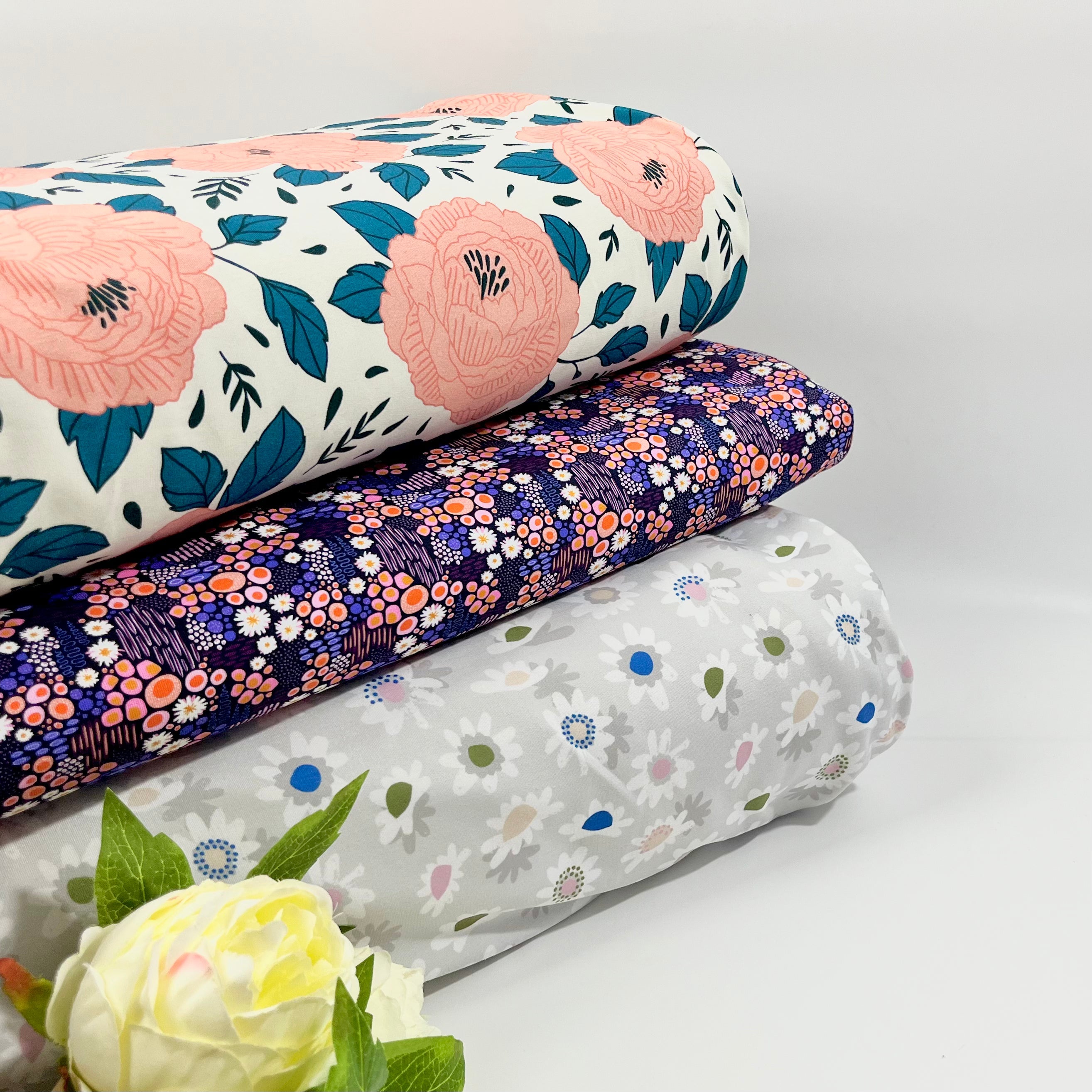 Terry / Sweat / Fleece gemustert