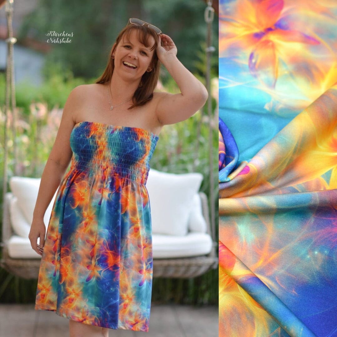 Stoffhändler mit Herz Eigenproduktion 18 - Aurora Blossom Dance by Tante Ema Fabric poshpinks
