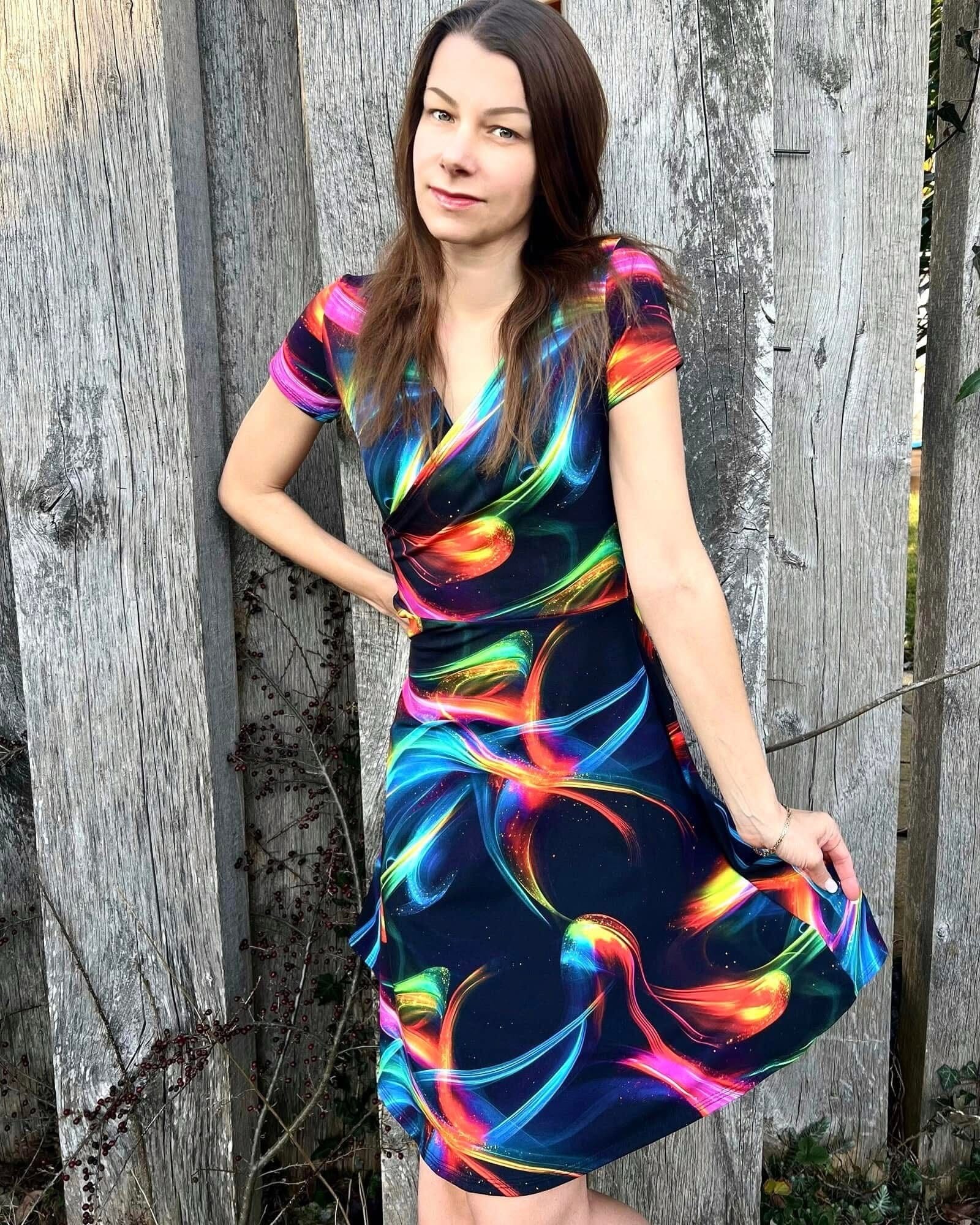 Stoffhändler mit Herz Eigenproduktion 17 - Aqua Flora by Tante Ema Fabric poshpinks