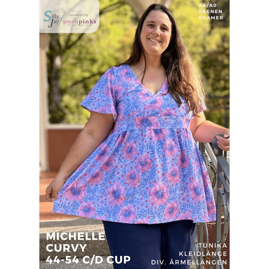 Michelle Curvy 44-54 - für C/D Cup - Schnittmuster EBook Schnittmuster poshpinks