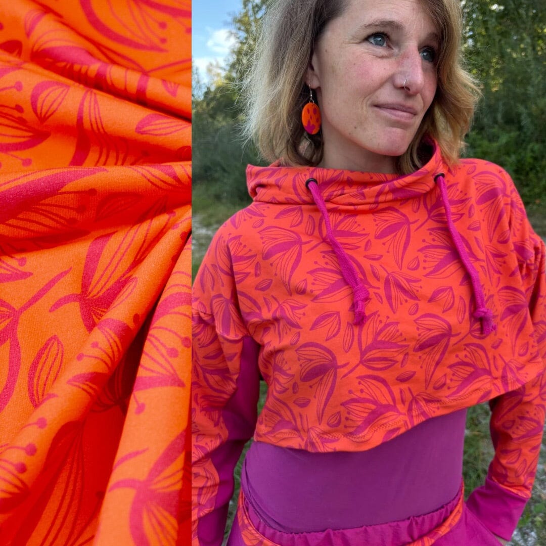 Soft Touch French Terry - Coralie Sunset Flow by emjo_design Fabric poshpinks