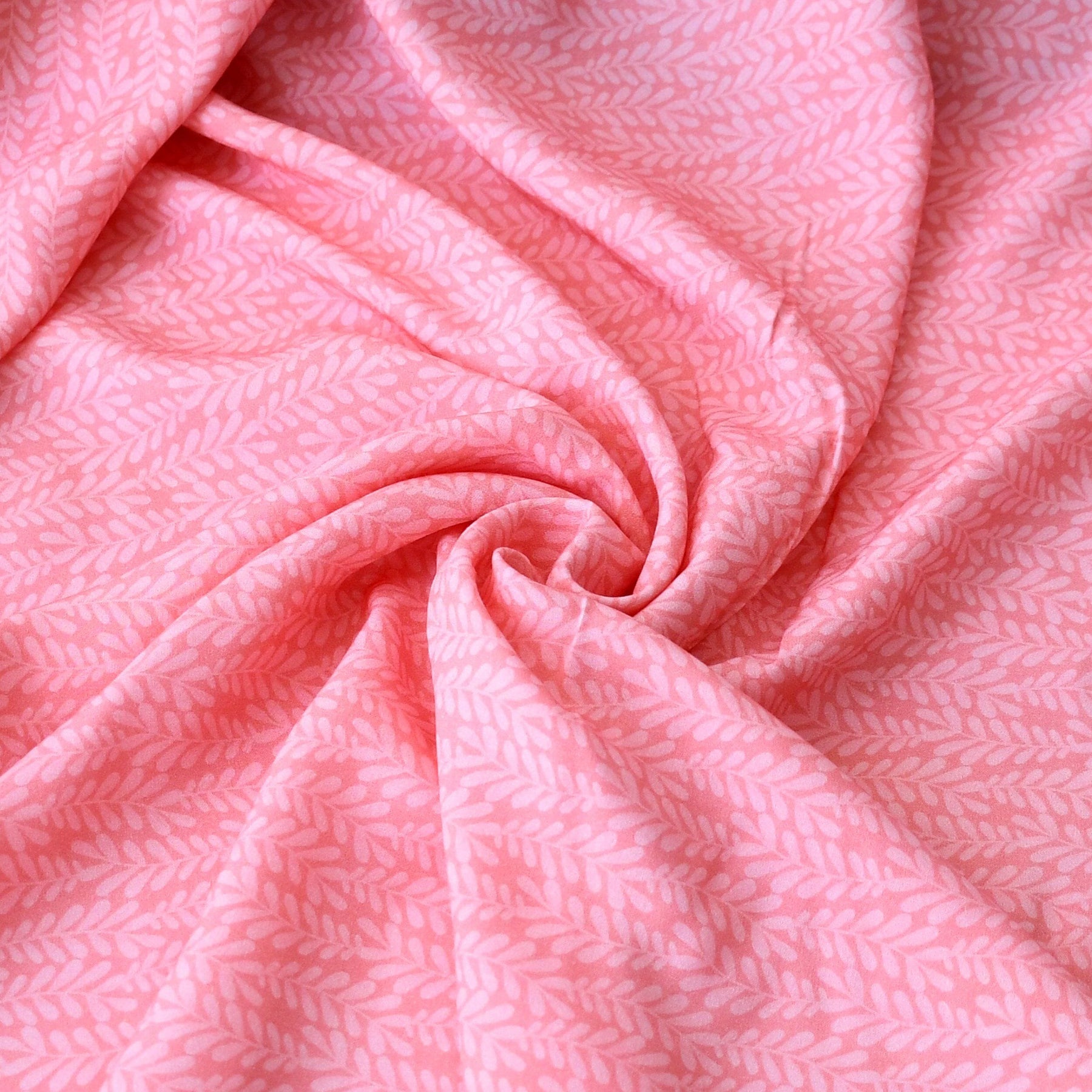 Reststück 1,5m! Viskose - Aubrac - Zweige apricot Fabric poshpinks