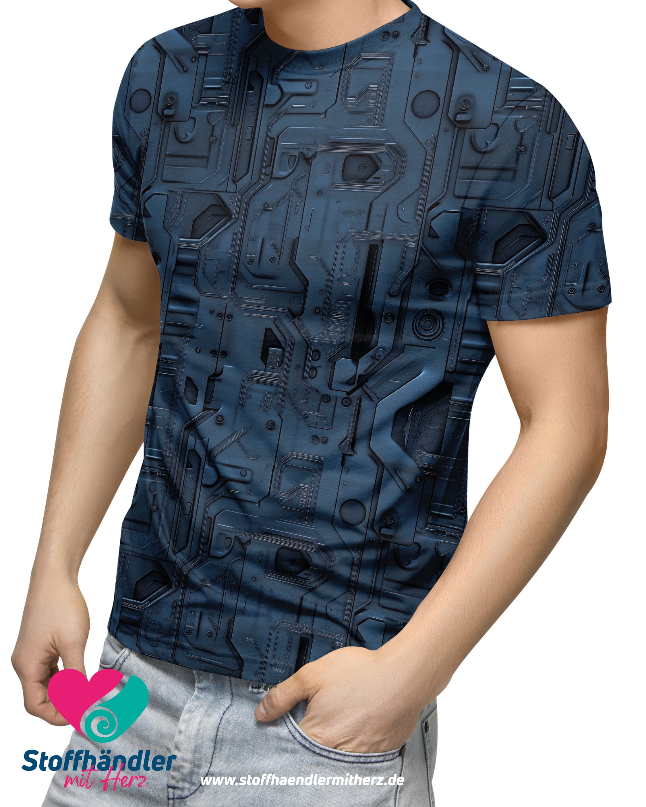 Vorbestellung - Stoffhändler mit Herz Eigenproduktion 19 - Nightfall by Tante Ema - French Terry Fabric poshpinks