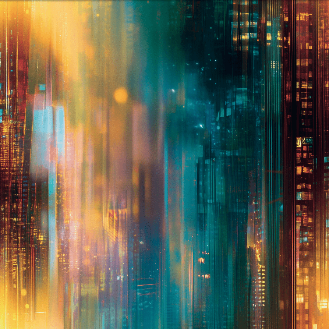 Vorbestellung - Stoffhändler mit Herz Eigenproduktion 19 - Electric Skyline by Tante Ema - French Terry Fabric poshpinks