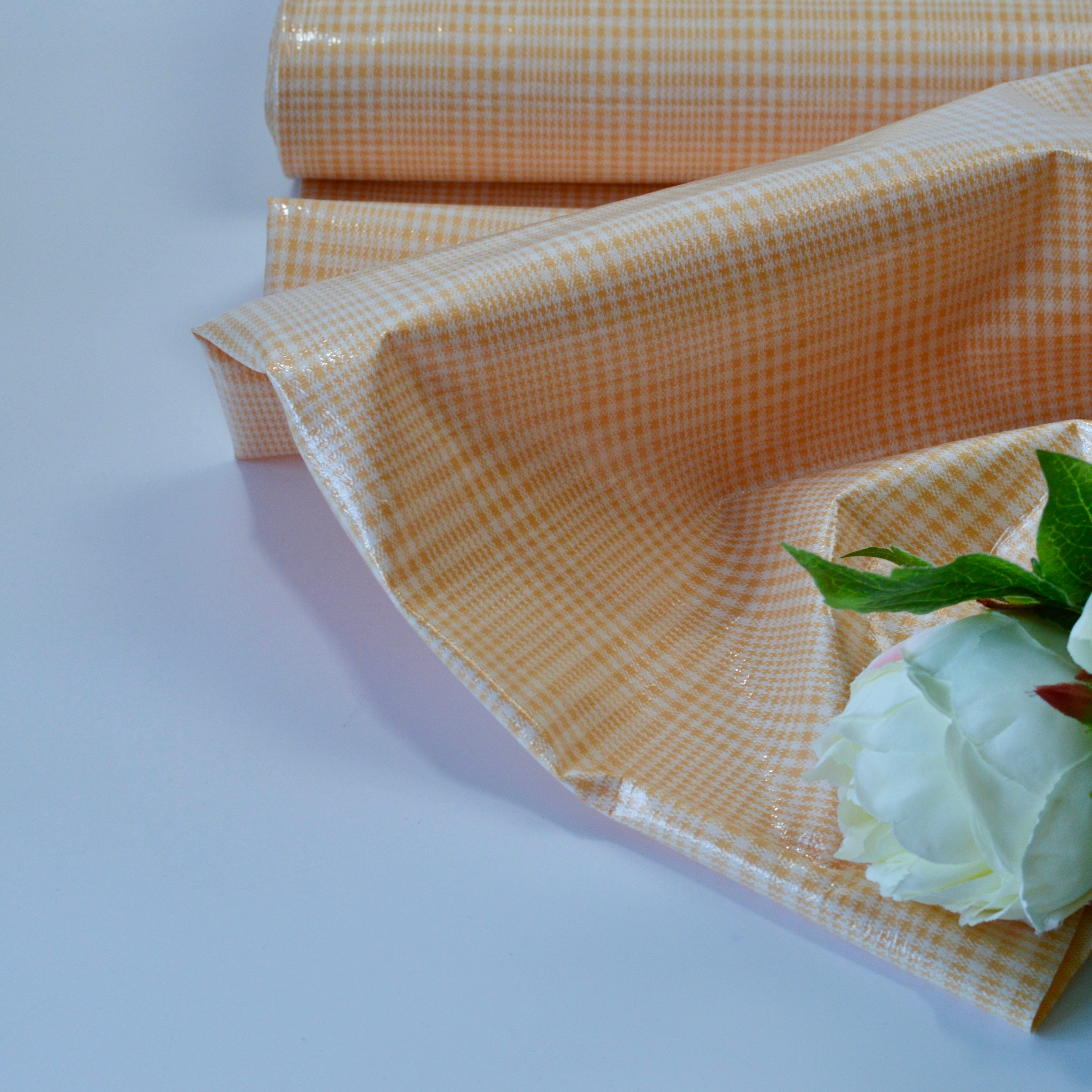 Regenjackenstoff - Kariert honig gelb Fabric poshpinks