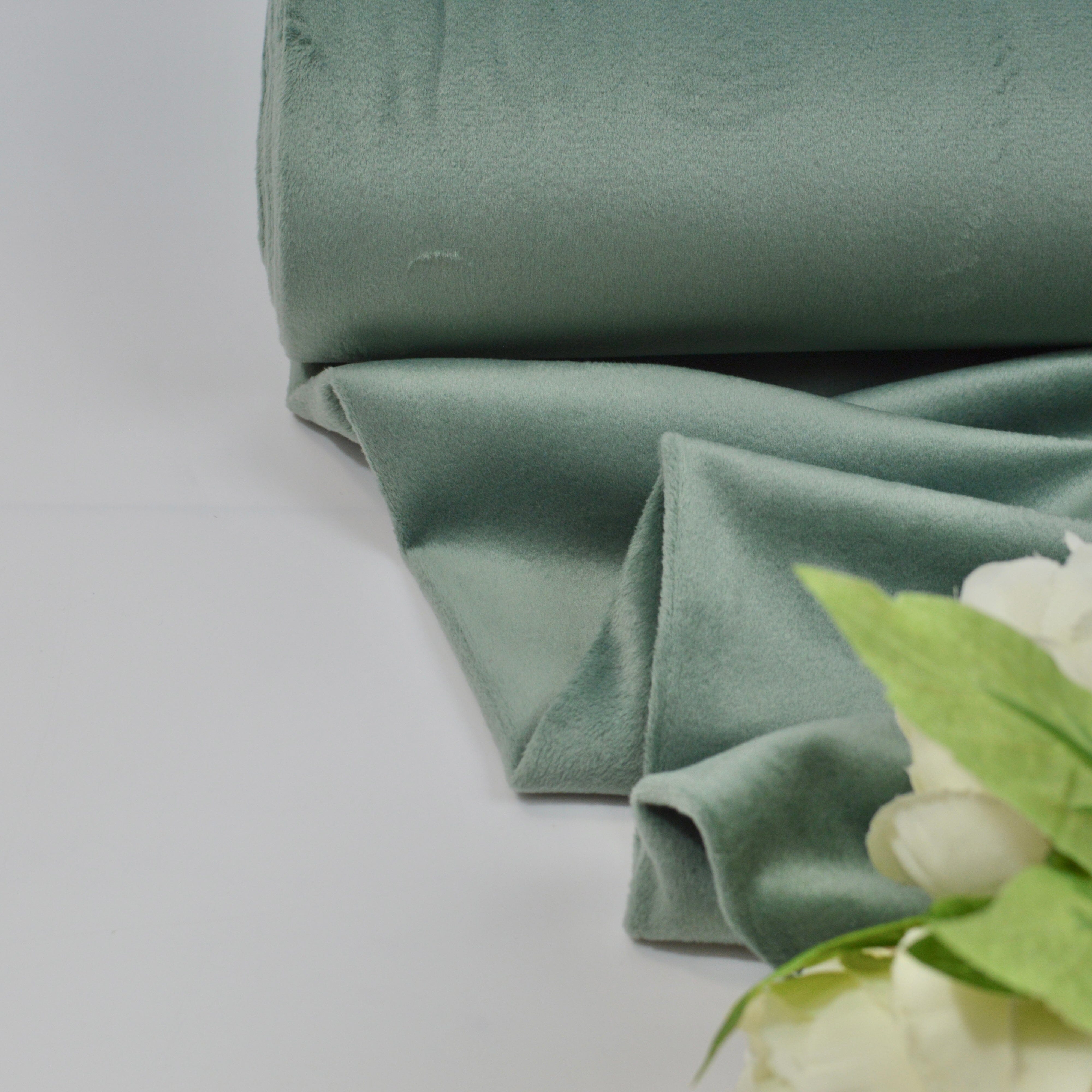 Minky Velour Fleece - altgrün Fabric poshpinks