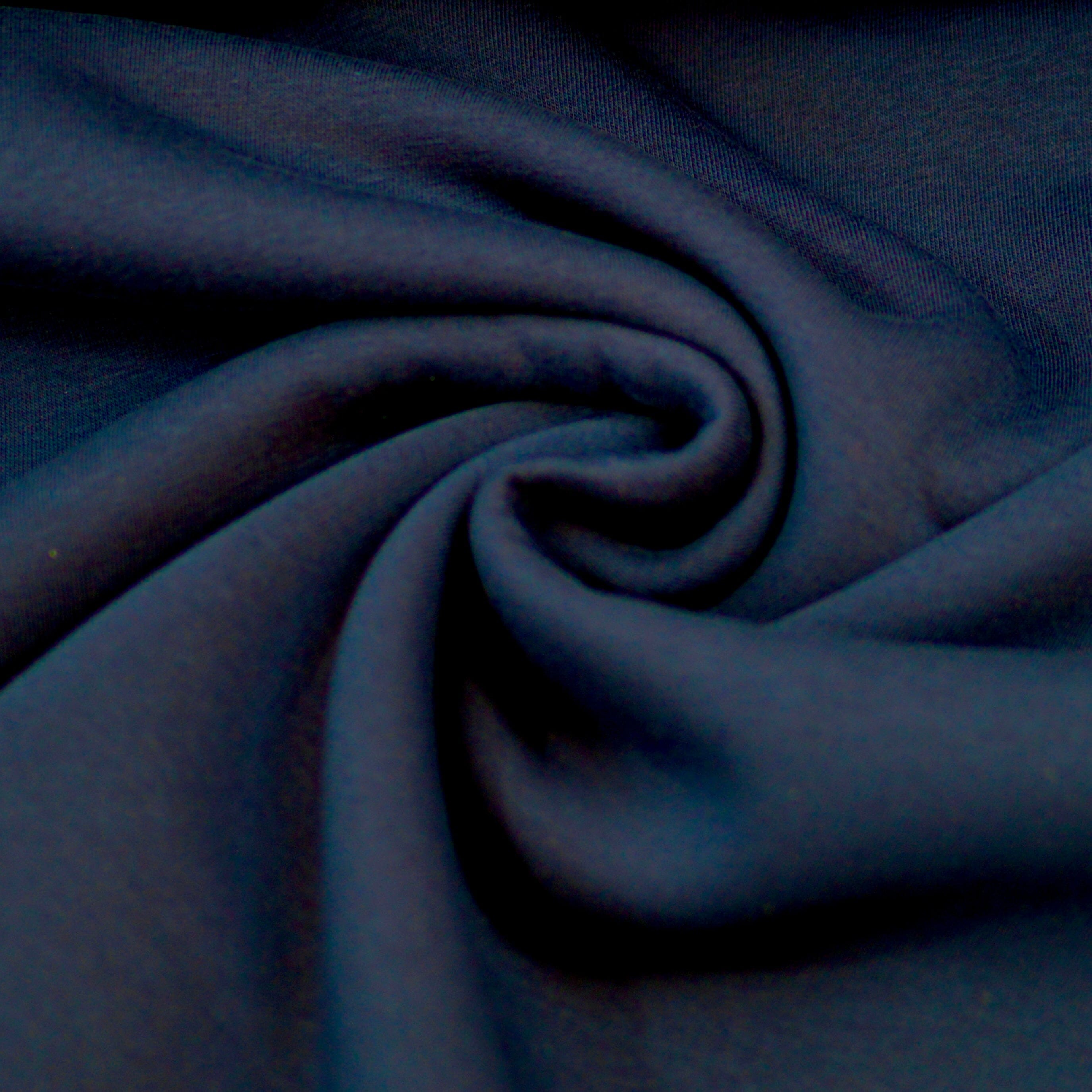 Sweatstoff - dunkelblau marine Fabric poshpinks