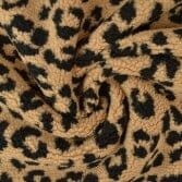 Teddyfleece - Plüsch - Leomuster beige Fabric poshpinks