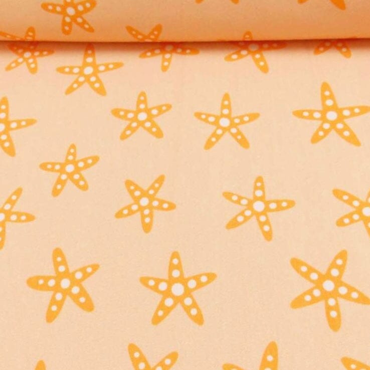 Baumwolljersey - Strandtag - Seesterne Fabric poshpinks