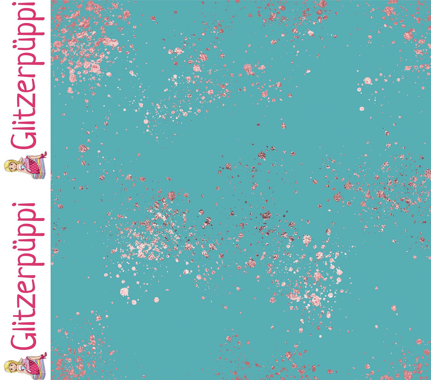 Sweat - Sprinkles - Altgrün Roségold - Glitzerpüppi Eigenproduktion Fabric poshpinks