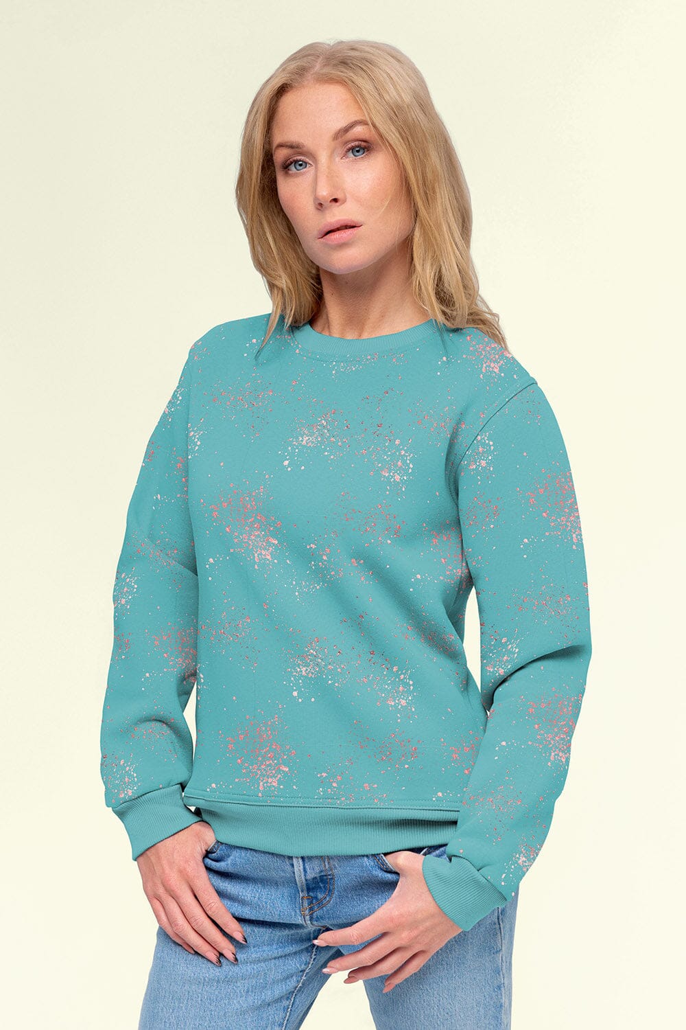 Sweat - Sprinkles - Altgrün Roségold - Glitzerpüppi Eigenproduktion Fabric poshpinks