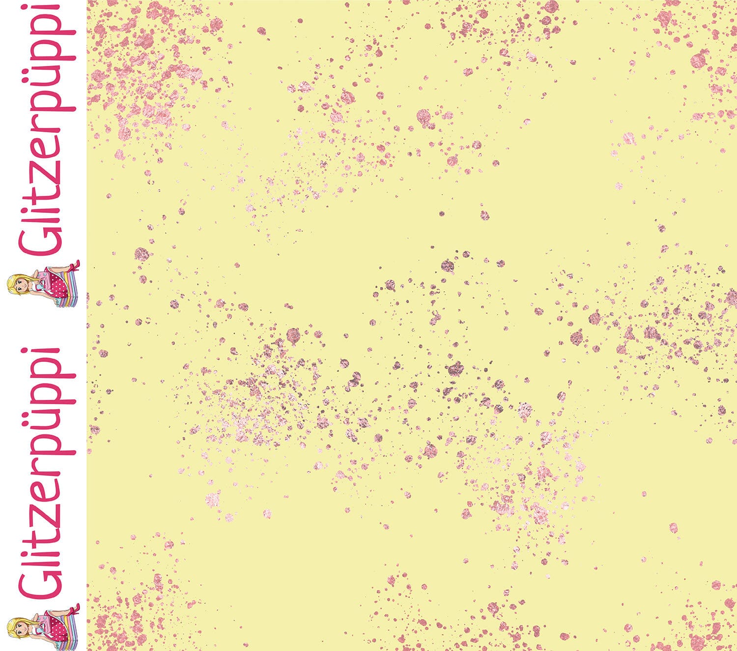 Sweat - Sprinkles - softgelb Roségold - Glitzerpüppi Eigenproduktion Fabric poshpinks