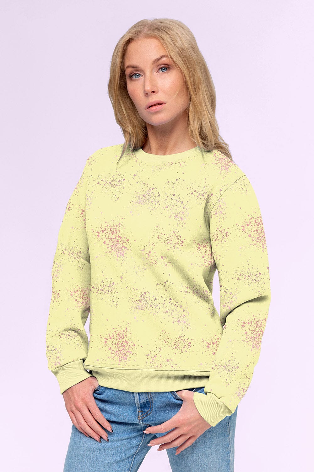 Sweat - Sprinkles - softgelb Roségold - Glitzerpüppi Eigenproduktion Fabric poshpinks