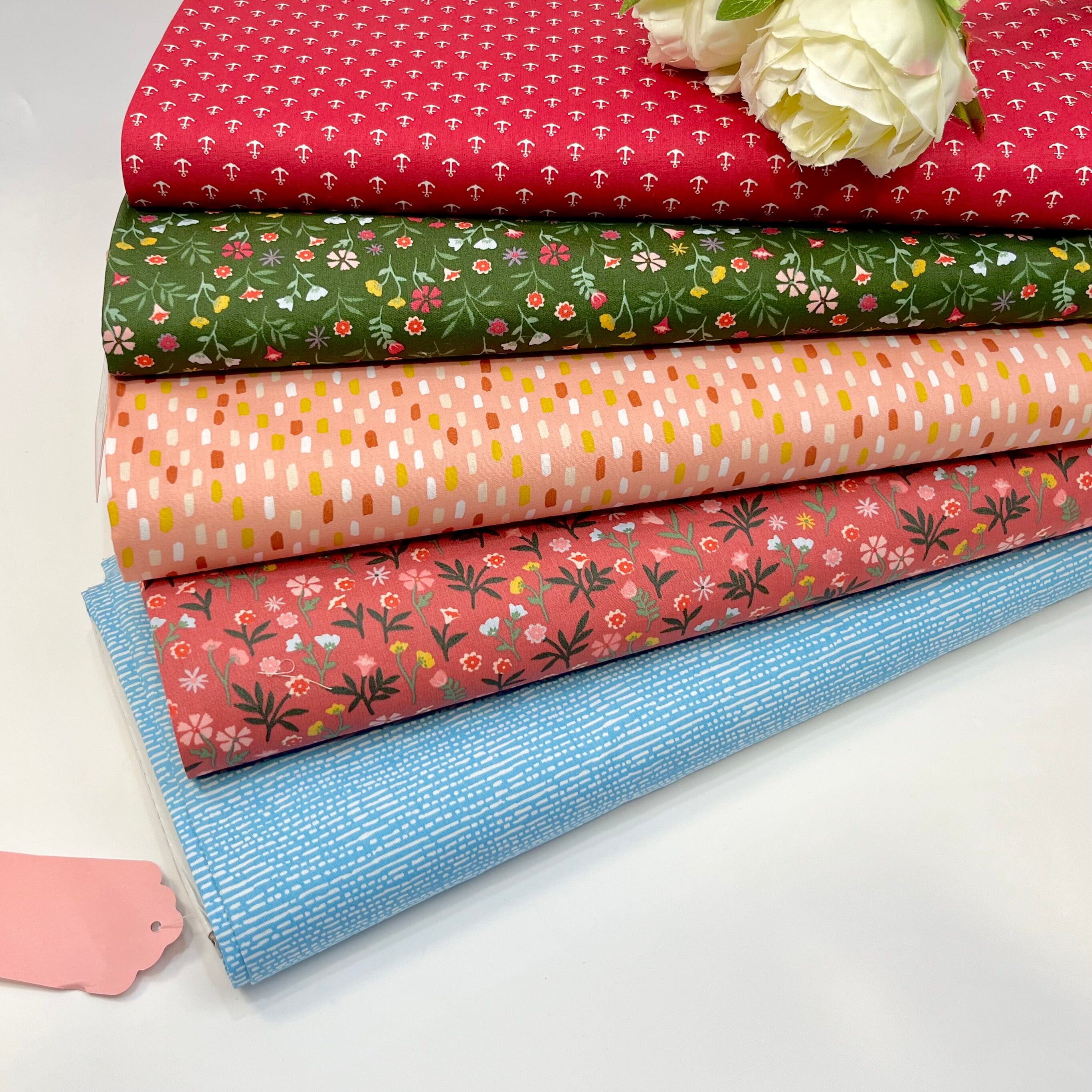 Baumwoll Popeline - Wild Flowers - Dark Green Fabric poshpinks