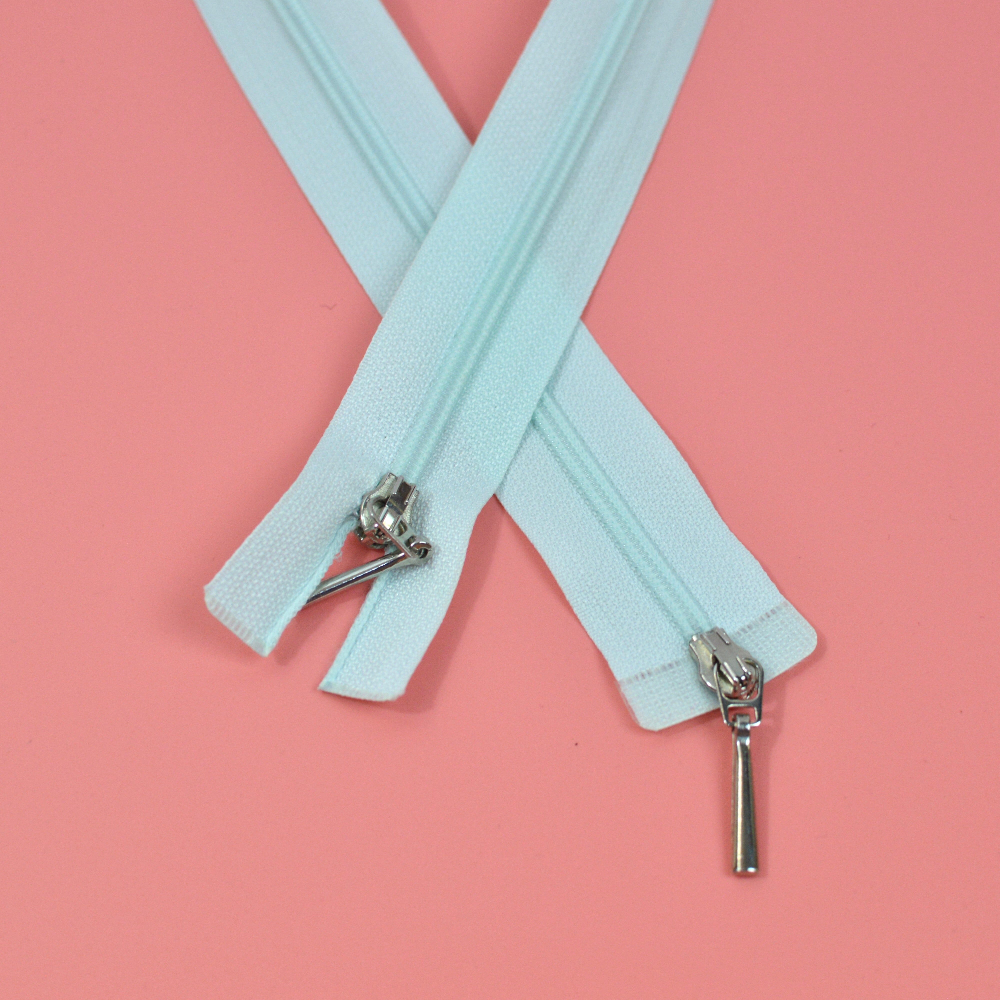 Jackenreißverschluss 2 Wege Klara 56 cm mint Kunststoff Paket poshpinks