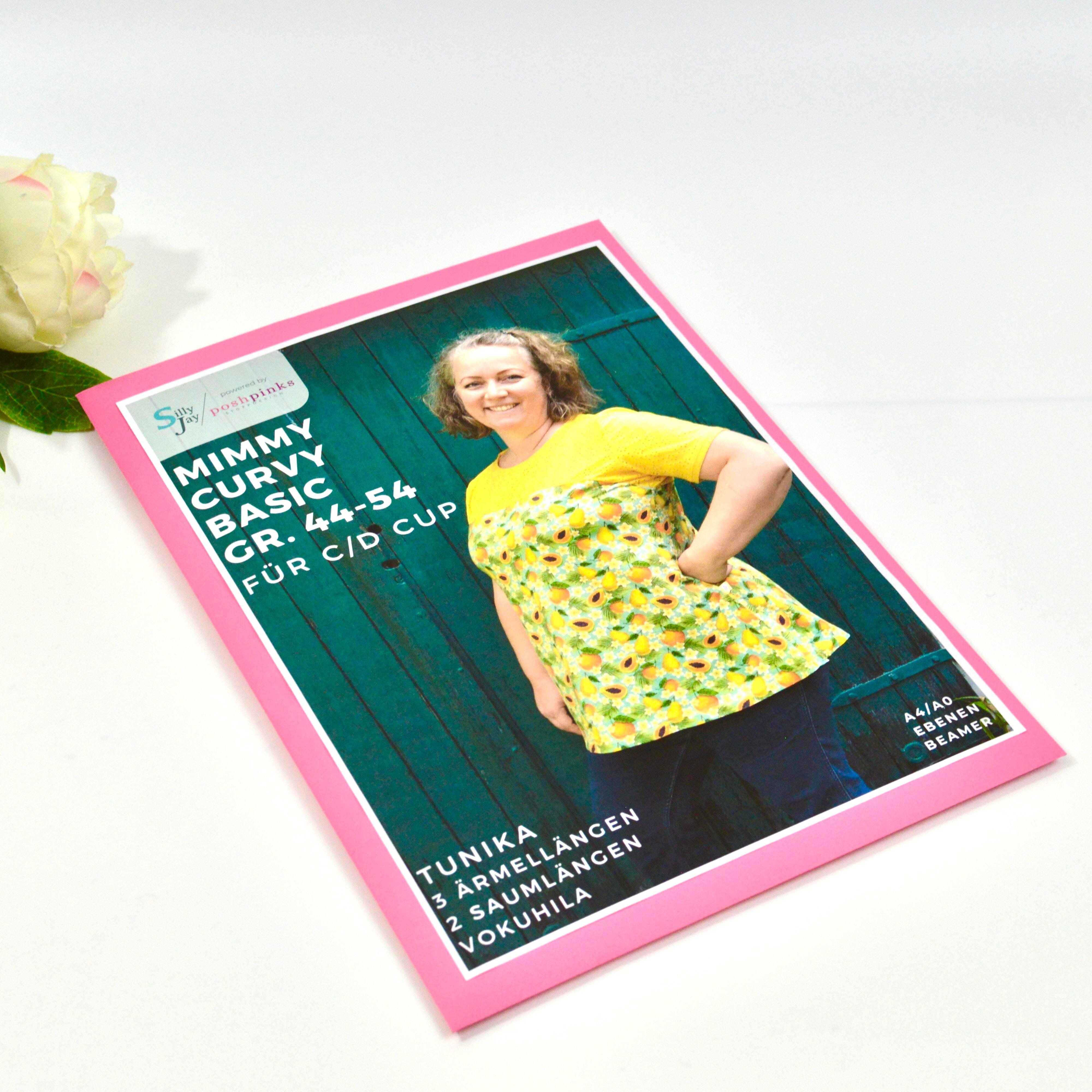 Papierschnittmuster - Mimmy Curvy Basic 44-54 für C/D - Cup! Schnittmuster poshpinks