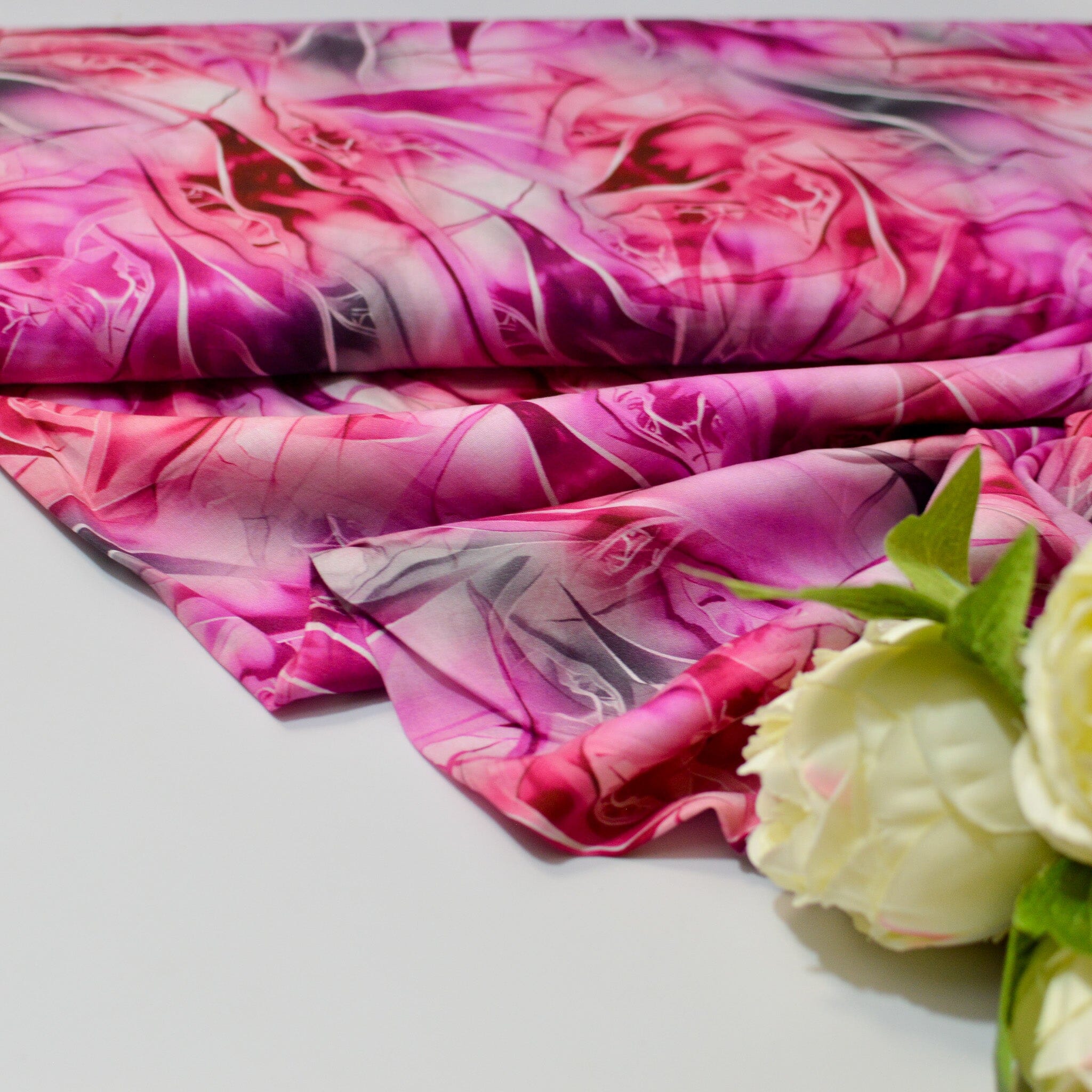 Viskose - Abstract - pink Fabric poshpinks