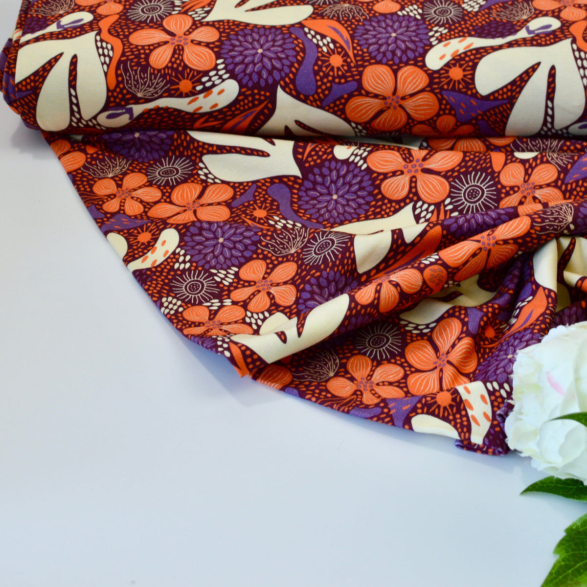 Soft Touch Baumwolljersey - Smilla Autumn Pumpkin Fabric poshpinks