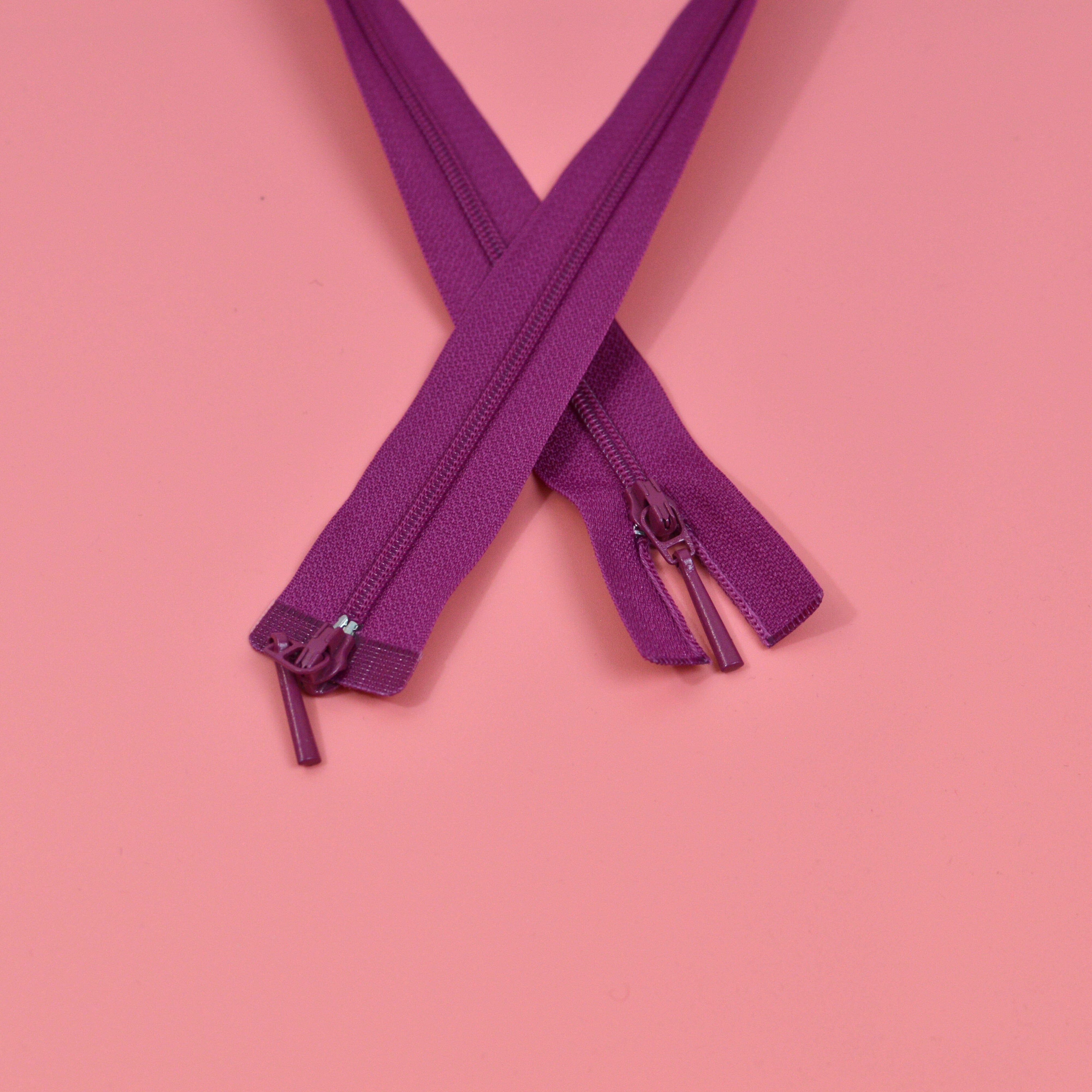 Jackenreißverschluss 2 Wege Klara 58 cm fuchsia Kunststoff Paket poshpinks