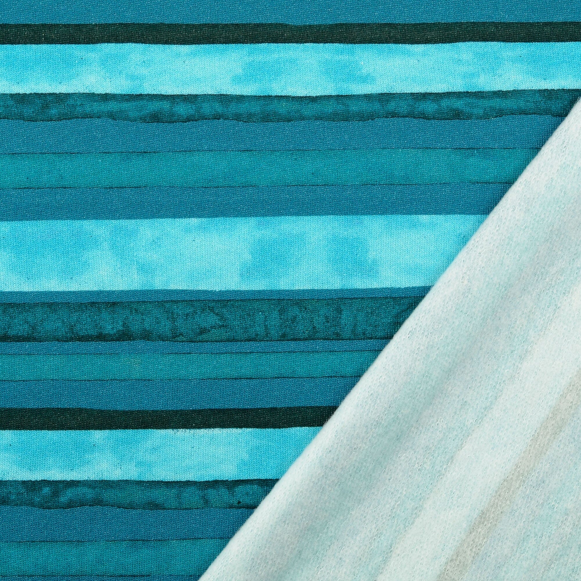 Sommersweat - angeraut - Protea Stripes - Blue Lagoon Fabric poshpinks