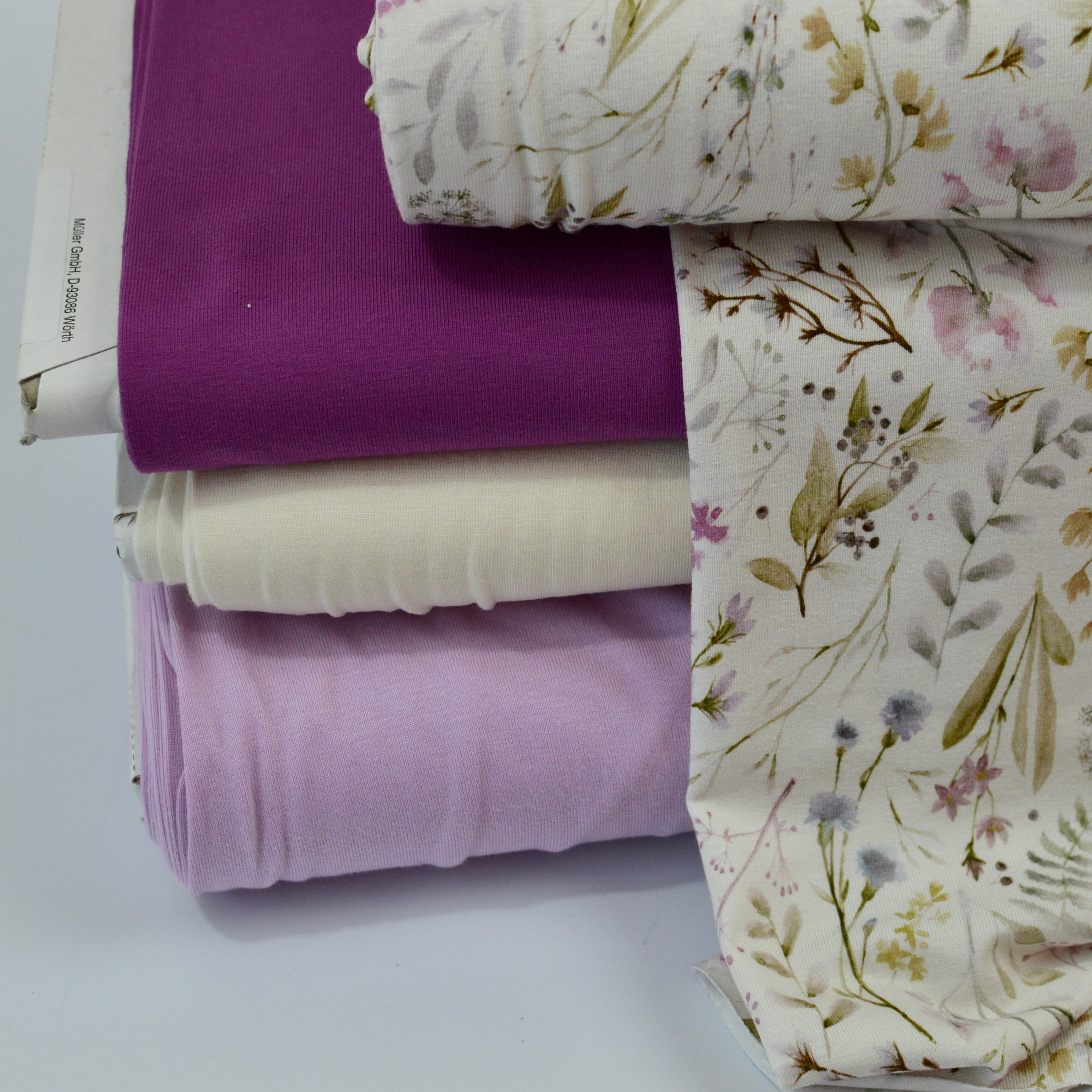 Viskose Jersey - zarte Frühlingswiese creme Fabric poshpinks