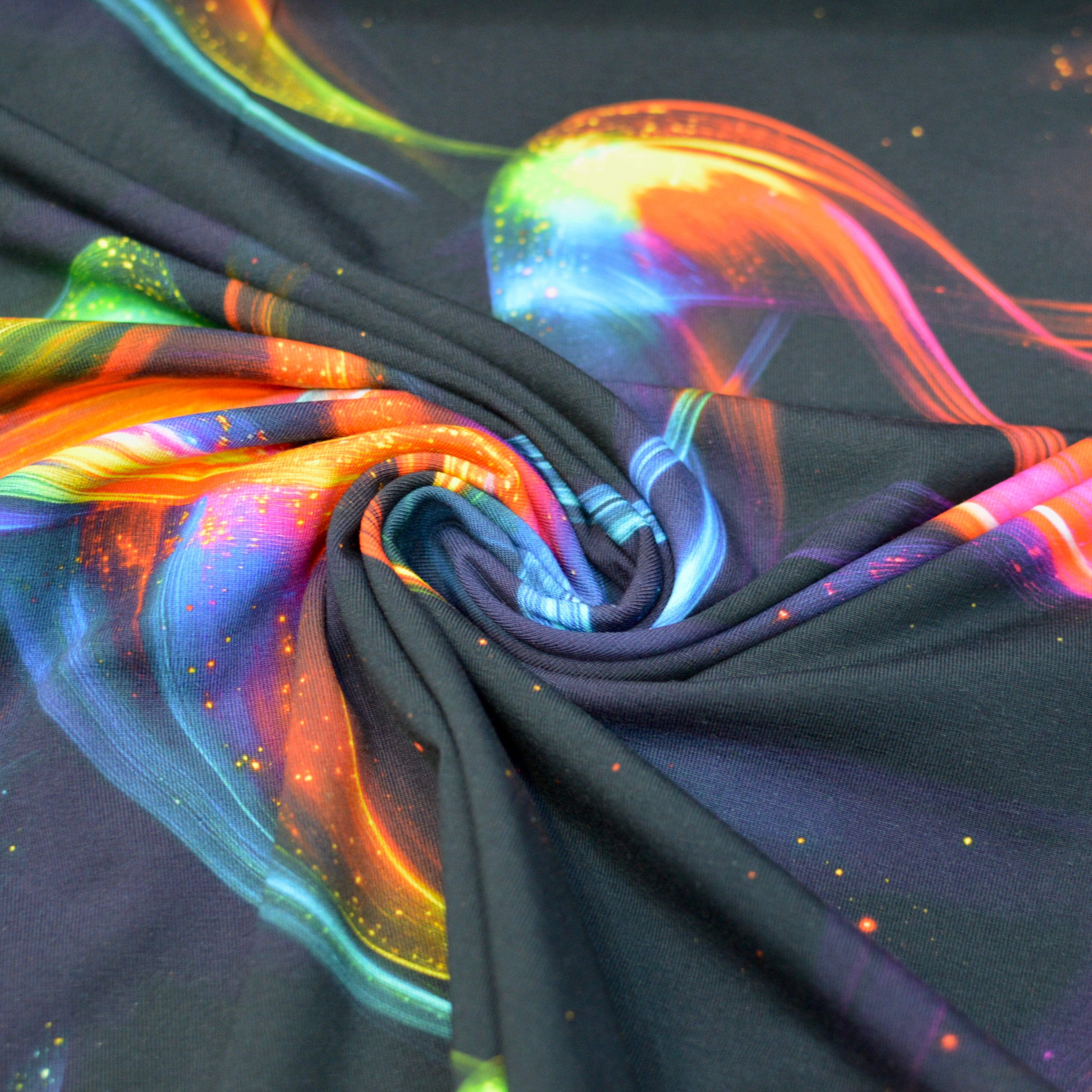 Stoffhändler mit Herz Eigenproduktion 17 - Aqua Flora by Tante Ema Fabric poshpinks