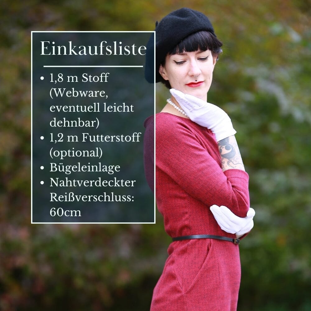 Purpurnaht Schnittmuster Ebook - Kleid Tamara - Gr. 32-52 Schnittmuster poshpinks