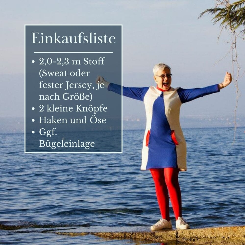 Purpurnaht Schnittmuster Ebook - Kleid Fanni - Gr. 32-52 Schnittmuster poshpinks