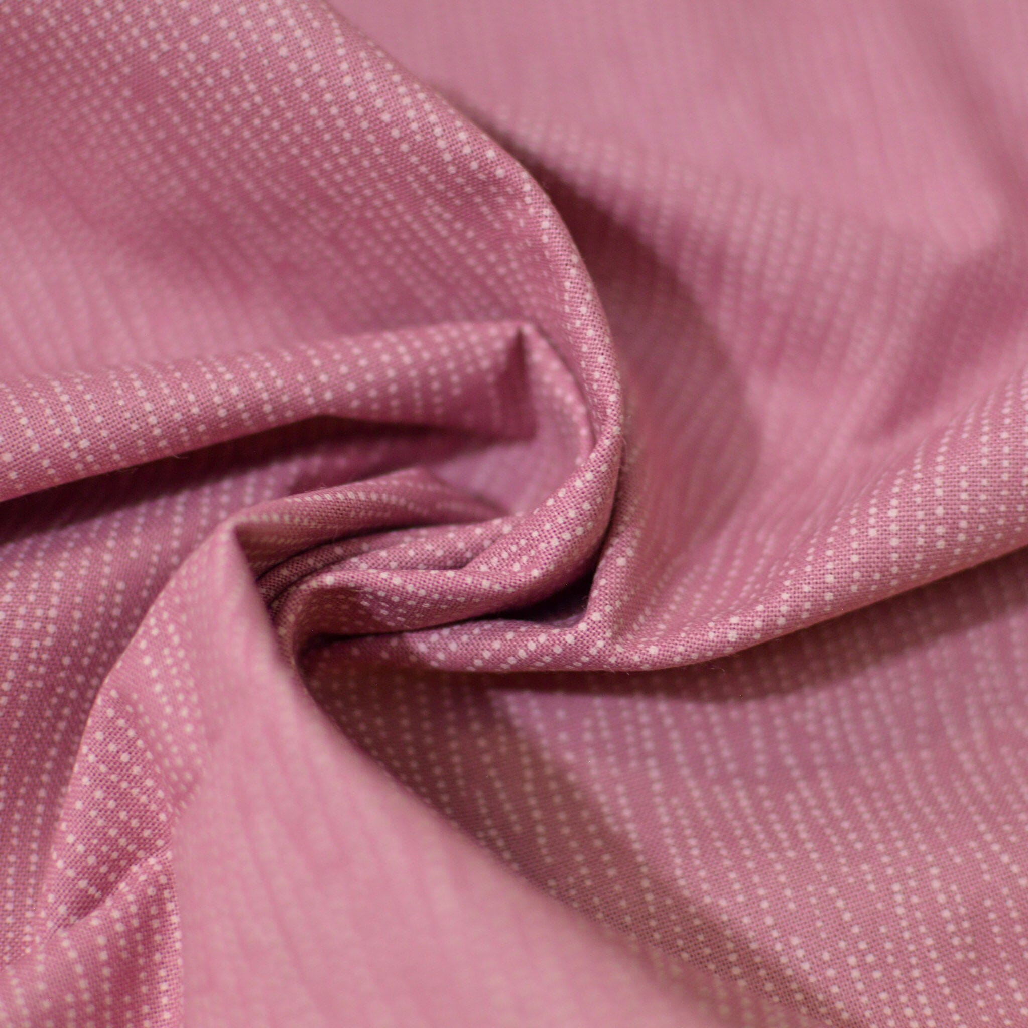 Baumwolle - Popeline - kleine Stippen altrosa Fabric poshpinks