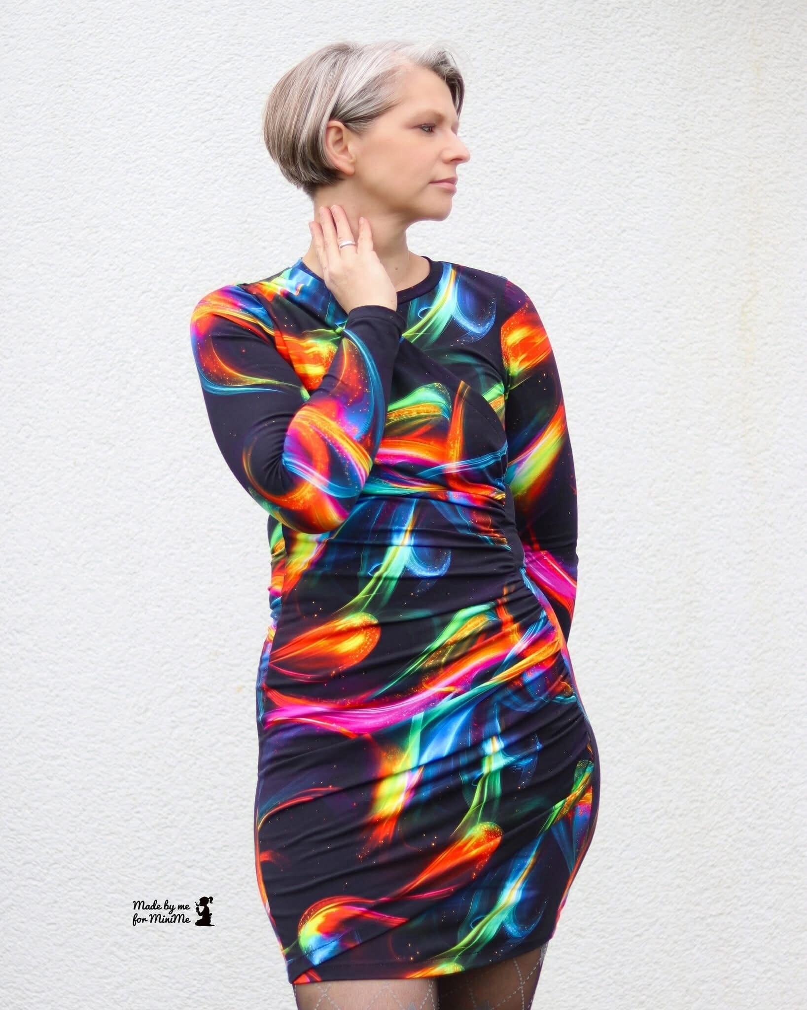 Stoffhändler mit Herz Eigenproduktion 17 - Aqua Flora by Tante Ema Fabric poshpinks