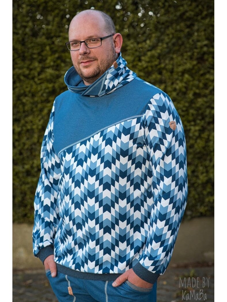 Papierschnittmuster Jessy Sewing - Gentleman ´s Hoodie - Gr. XS-XXL Schnittmuster poshpinks