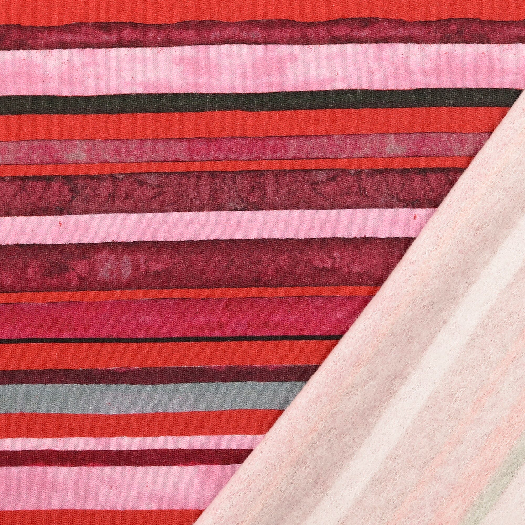 Sommersweat - angeraut - Protea Stripes - Red Cove Fabric poshpinks
