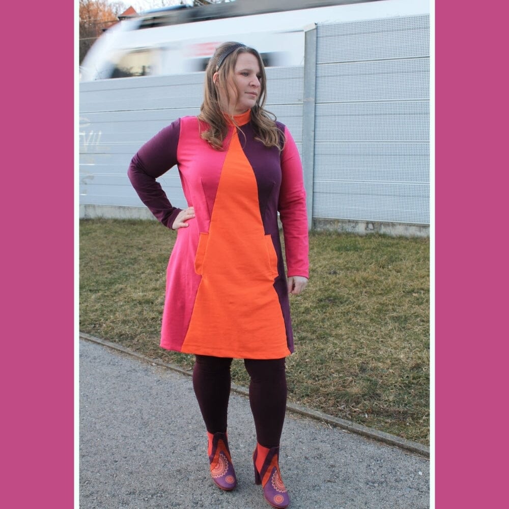 Purpurnaht Schnittmuster Ebook - Kleid Fanni - Gr. 32-52 Schnittmuster poshpinks