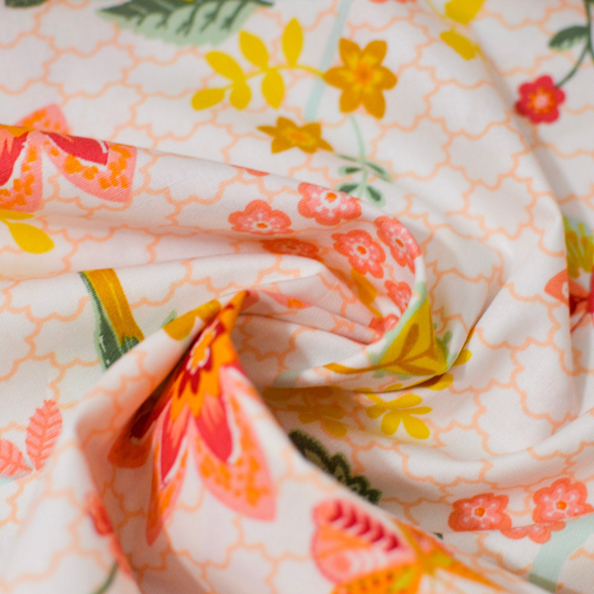 Baumwolle - Popeline - by Poppy happy feeling - Blumen Fabric poshpinks