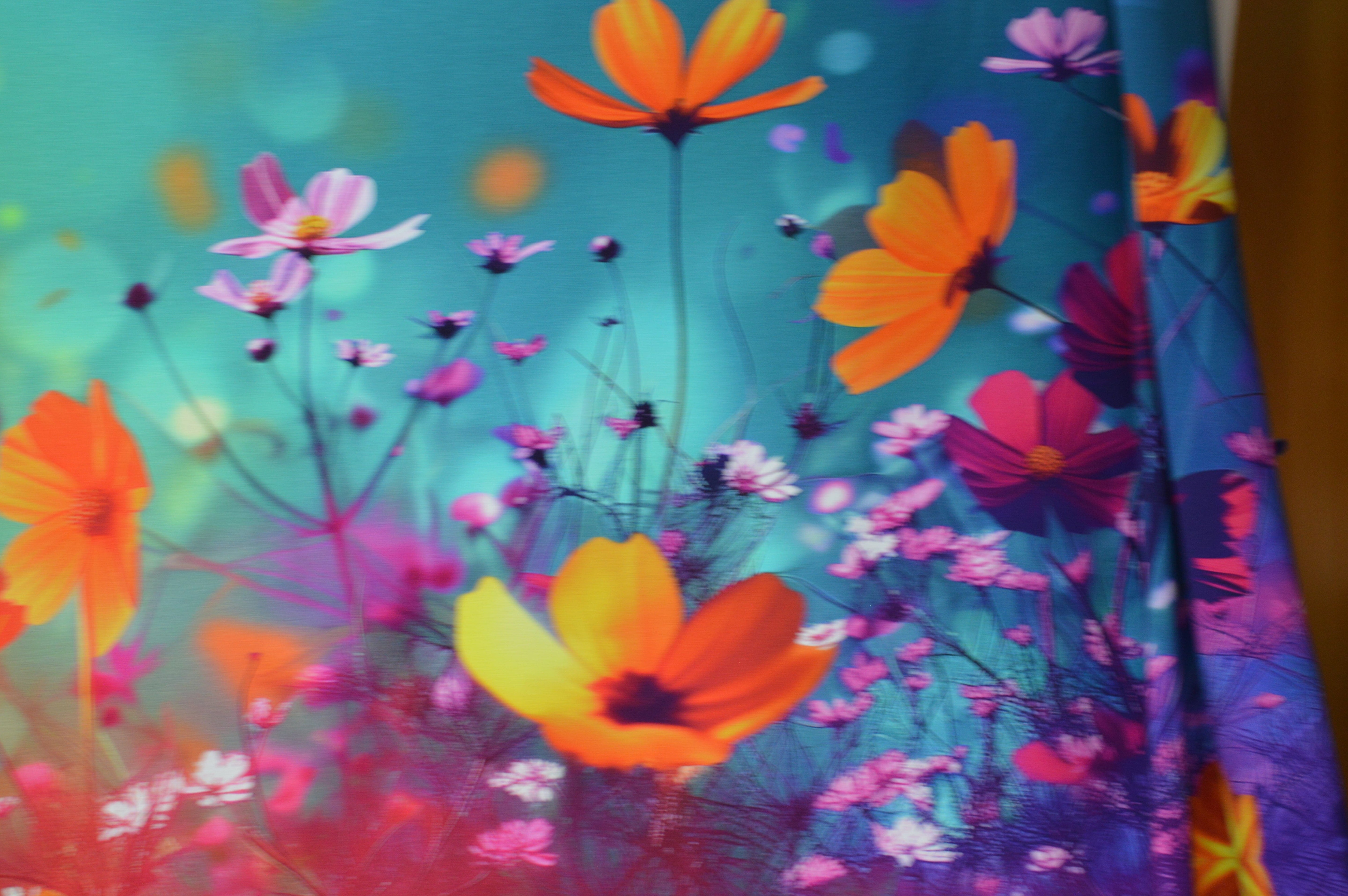 Stoffhändler mit Herz Eigenproduktion 17 - Rapport 160x170 cm Flower Field by Tante Ema Fabric poshpinks