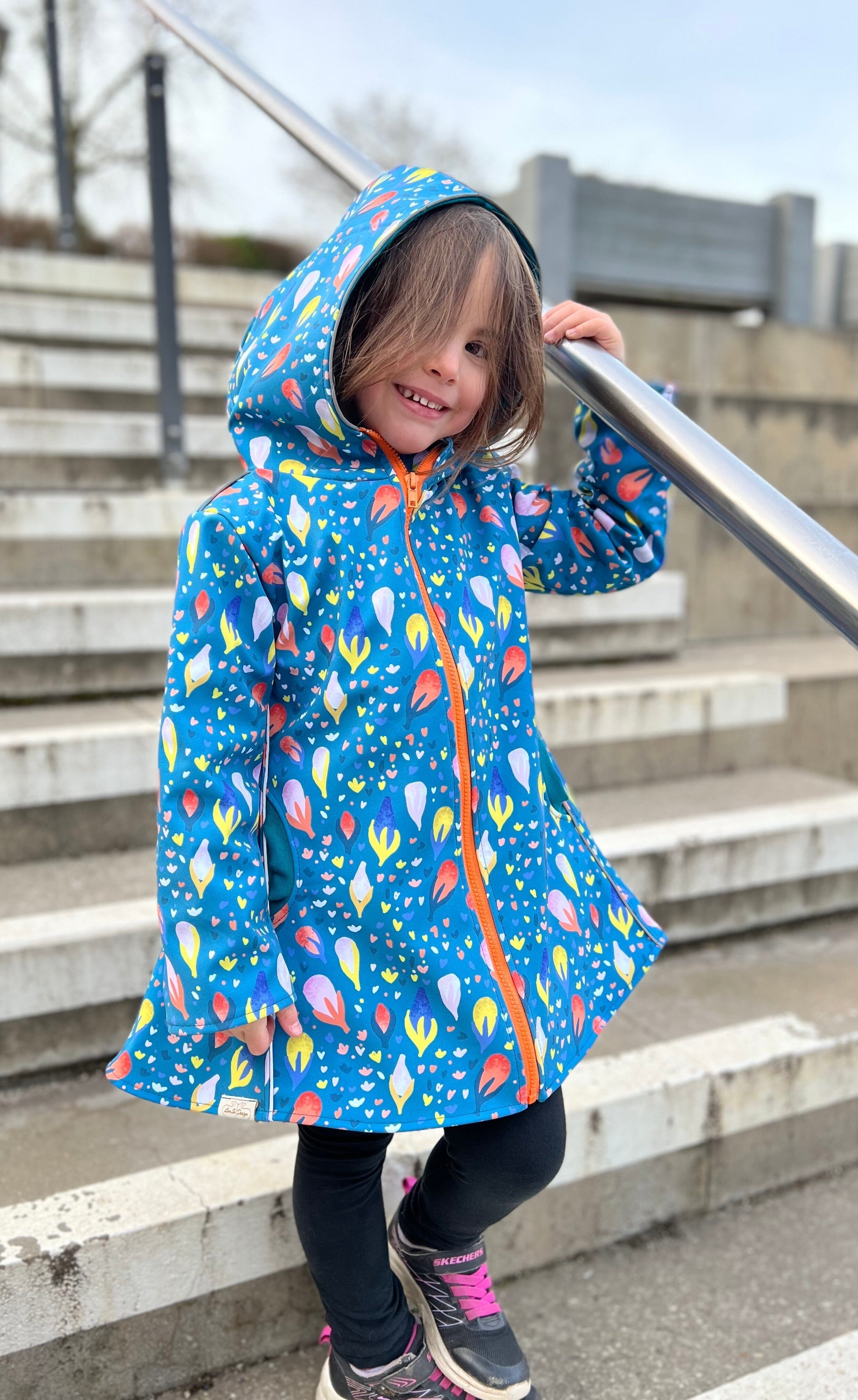 Softshell Brushed - Camille - kleine Blüten Fabric poshpinks