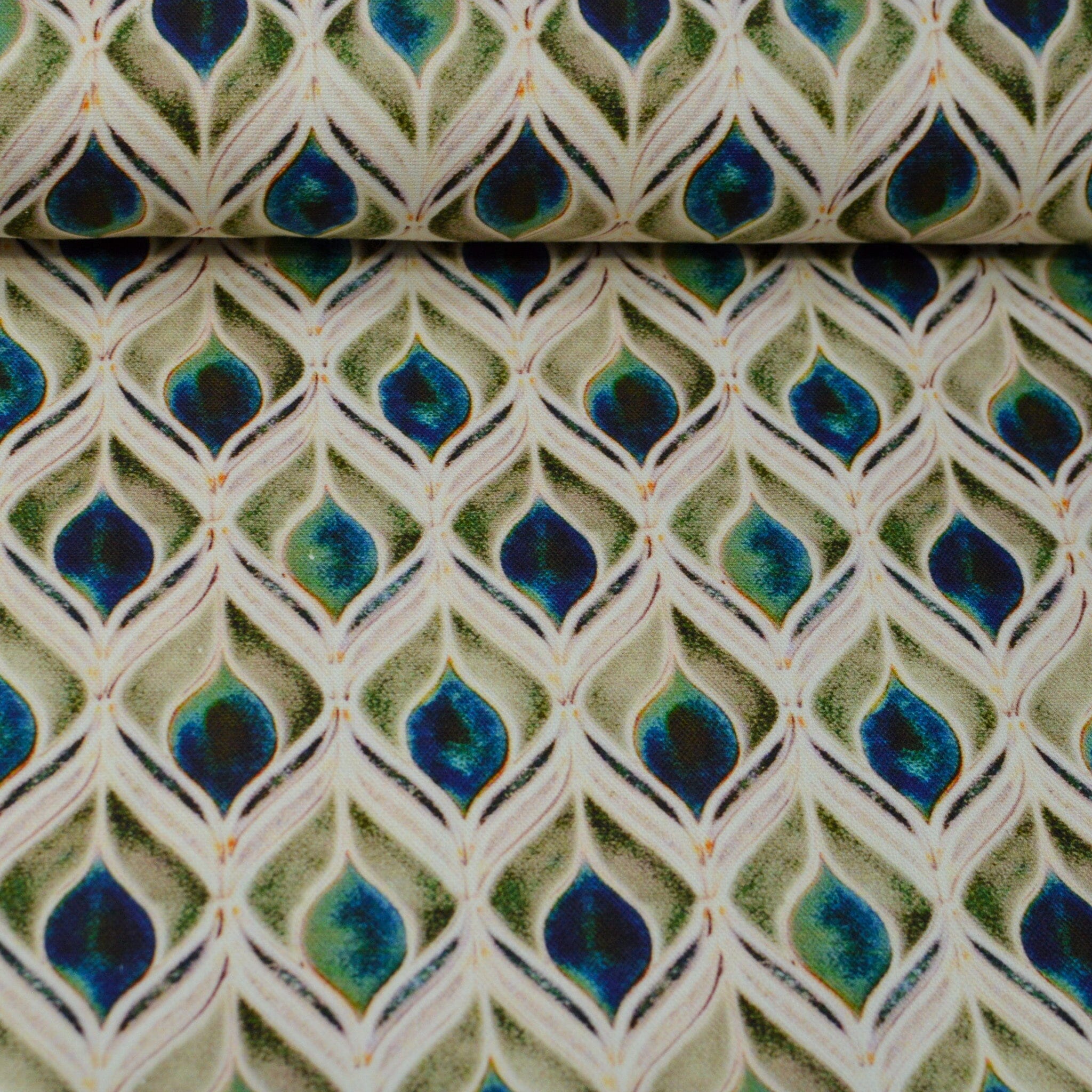 Canvas - Tropfen - Retro Fabric poshpinks