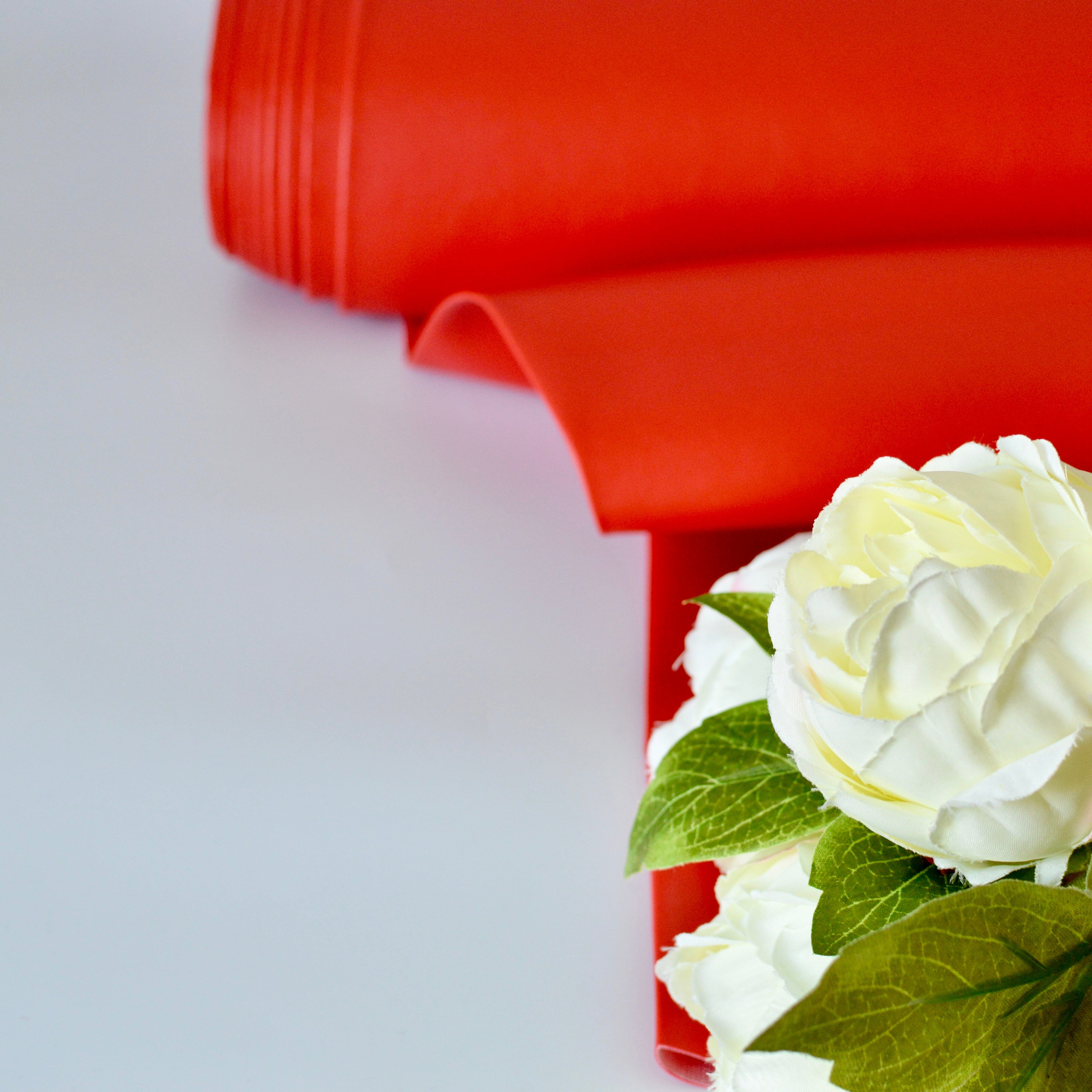 Kunstleder Nappa Style - tomatenrot Fabric poshpinks