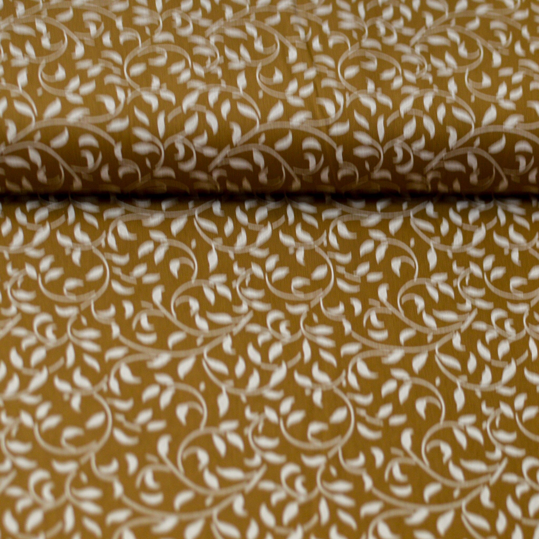 Baumwolle - Popeline - Ranken Ocker Fabric poshpinks
