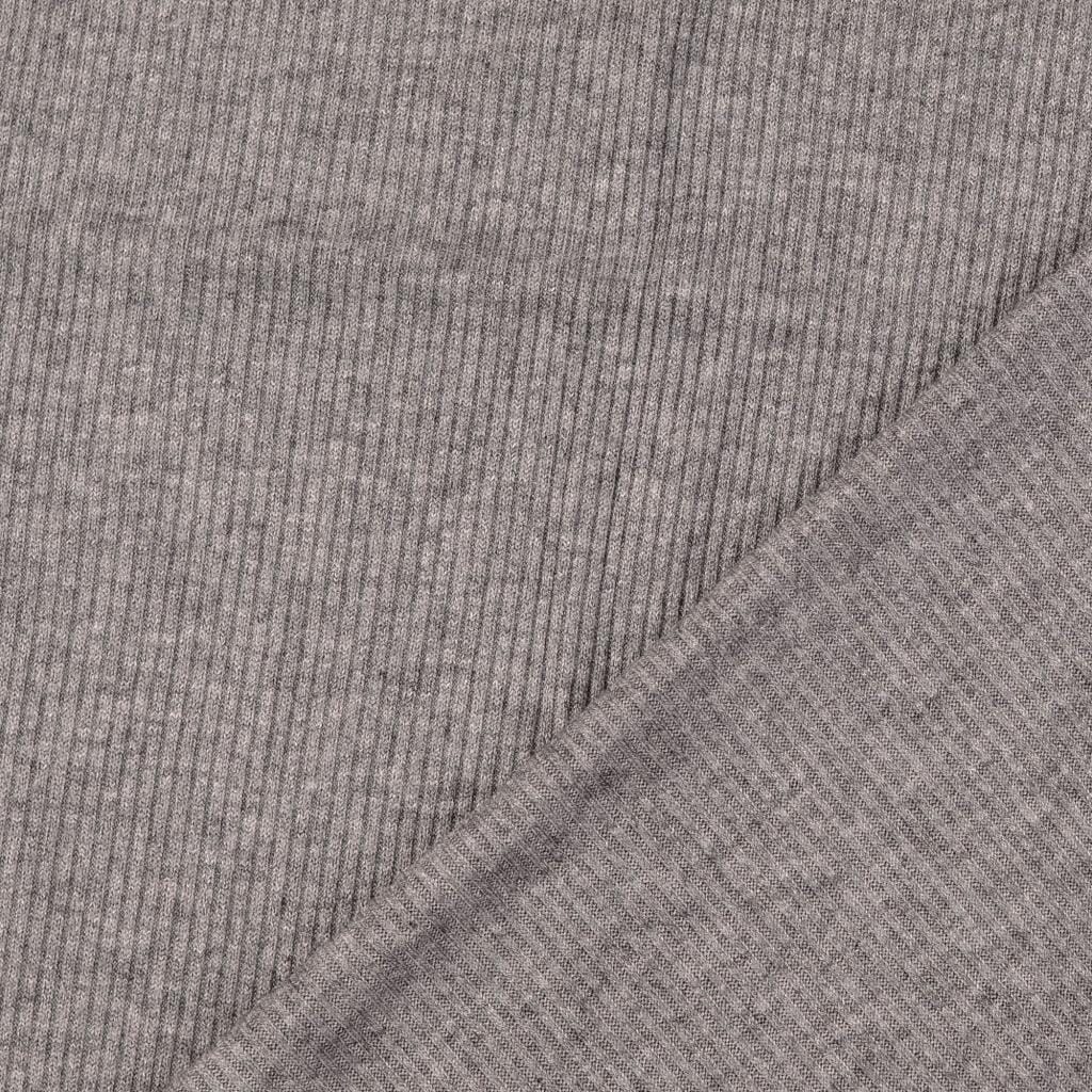 Viskose Rippstrick - Grey melange Fabric poshpinks