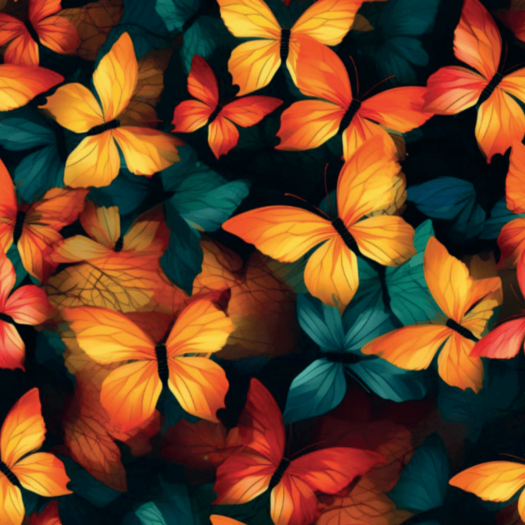 Vorbestellung - Stoffhändler mit Herz Eigenproduktion - Feuerschmetterlinge by Tante Ema - French Terry Fabric poshpinks