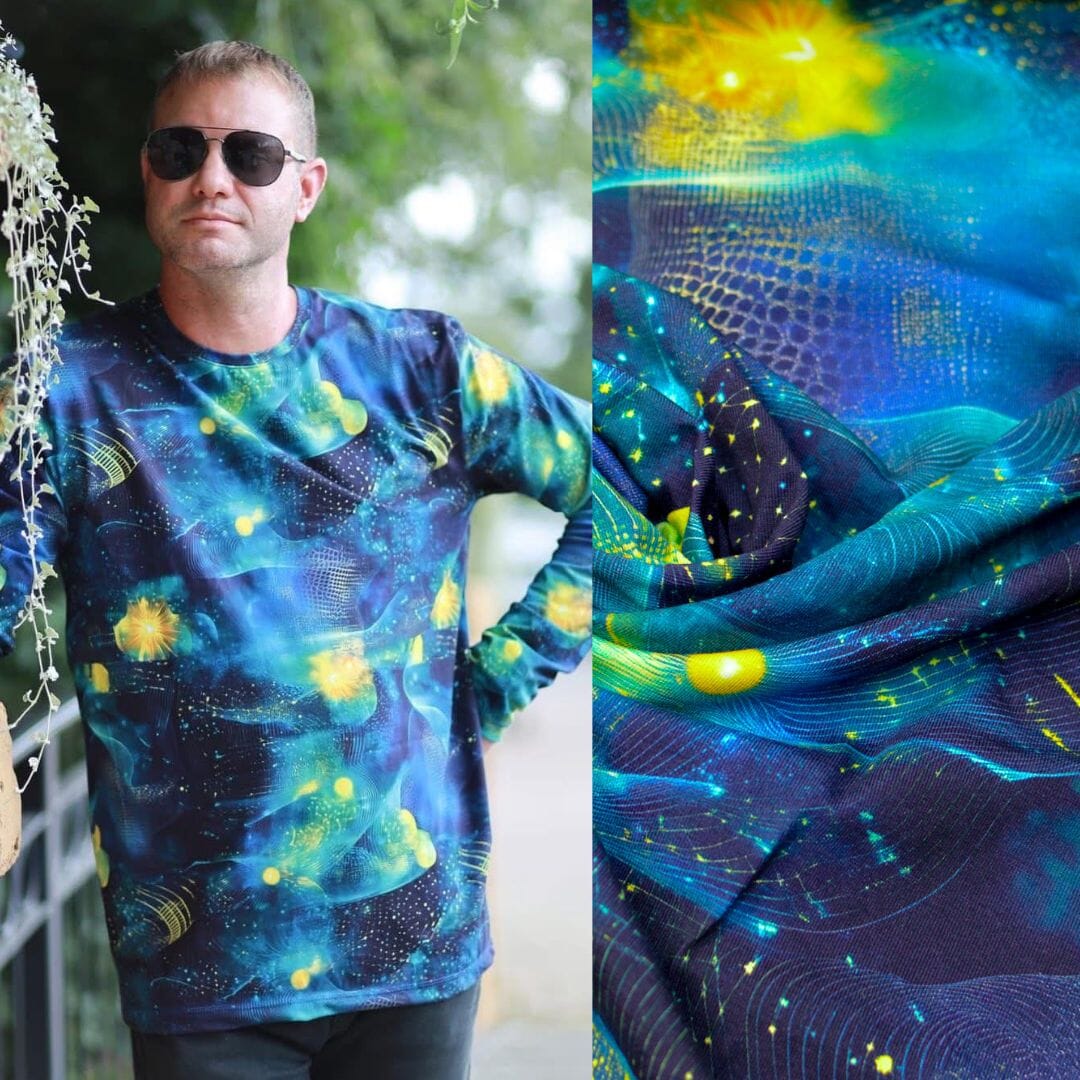 Stoffhändler mit Herz Eigenproduktion 18 - Starlight Currents by Tante Ema Fabric poshpinks