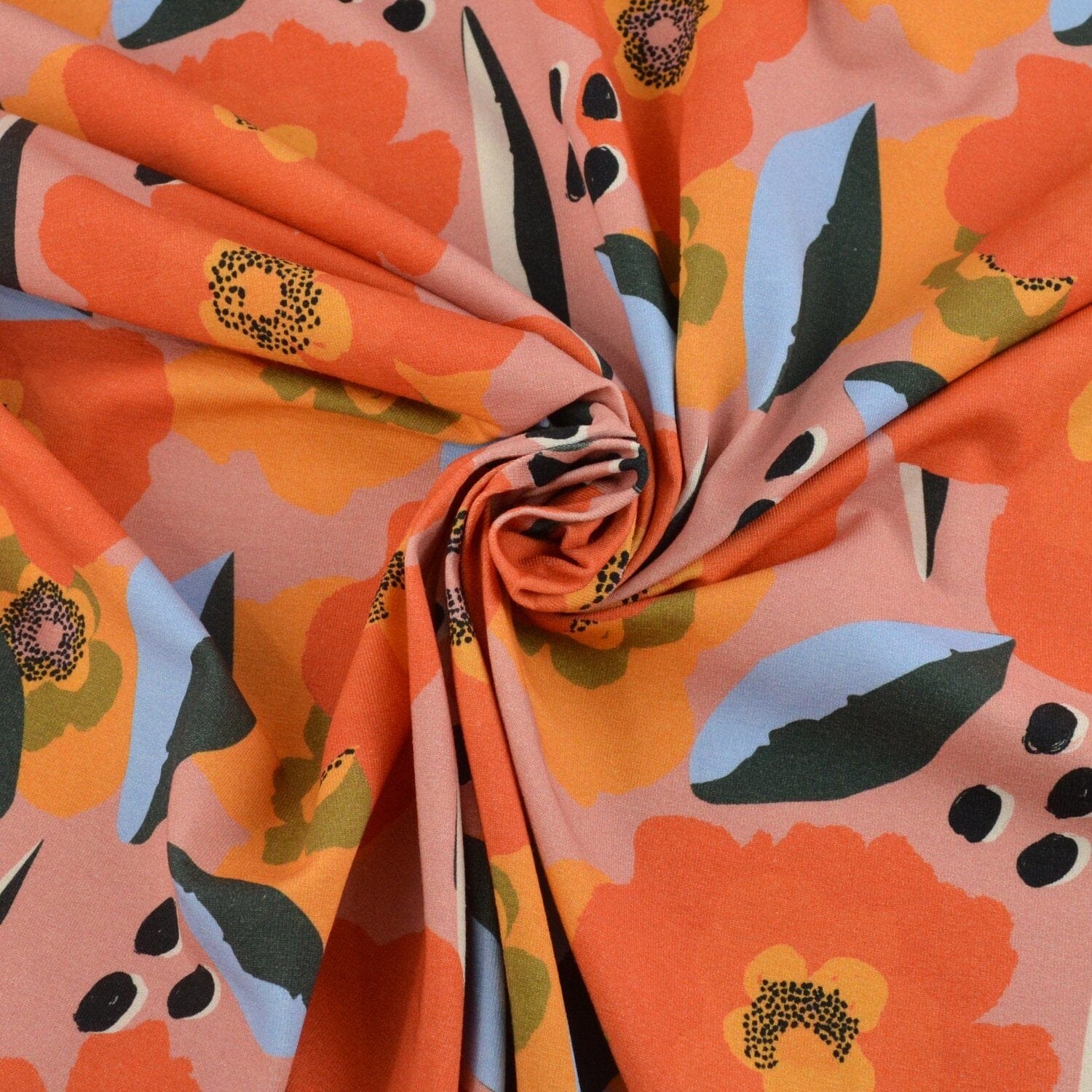 Last Chance Stoff Paket Eigenproduktion Nora Orange Baumwolljersey Paket poshpinks