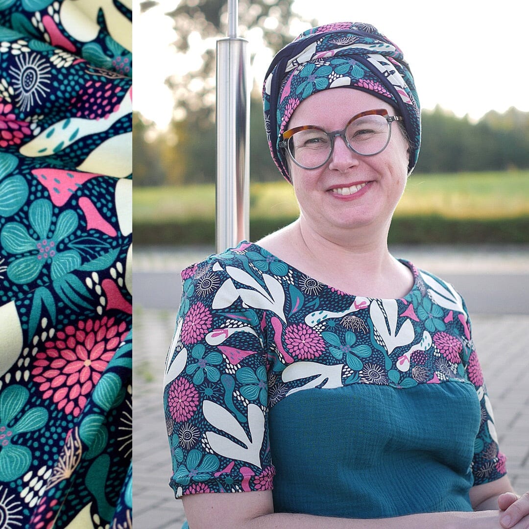 Soft Touch Baumwolljersey - Smilla Autumn Berry Fabric poshpinks