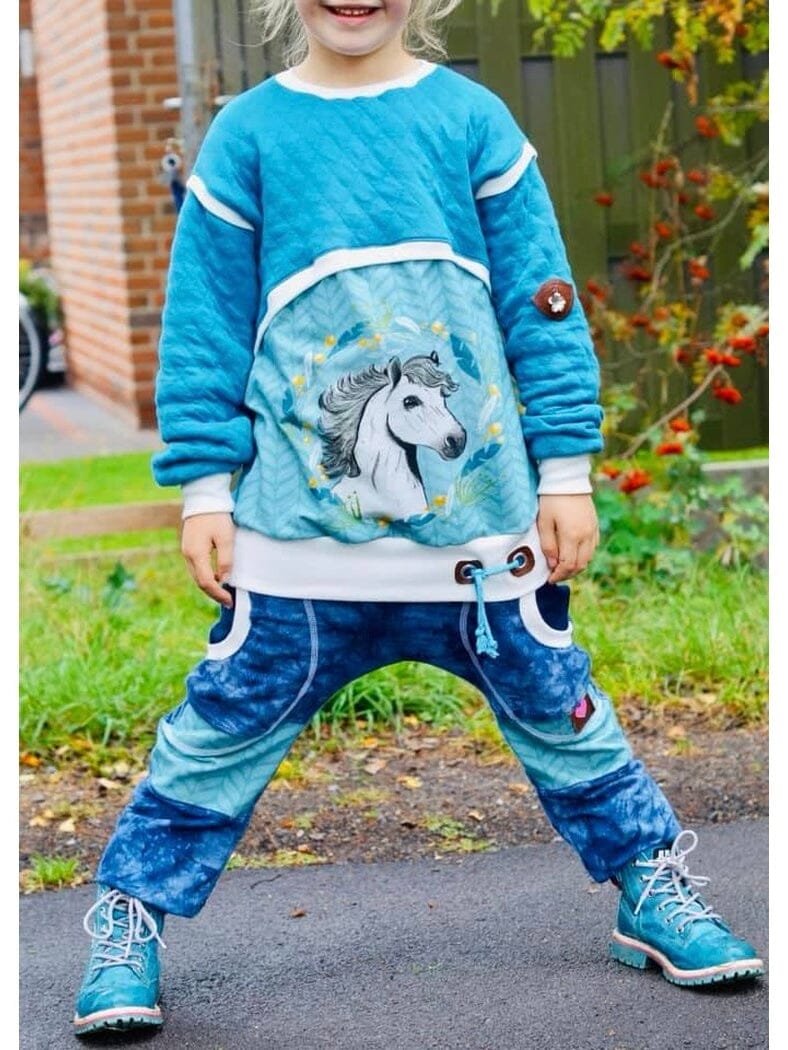 Papierschnittmuster Jessy Sewing - Cool Pants - Gr. 80-146 - lässige Hose für Kinder Schnittmuster poshpinks
