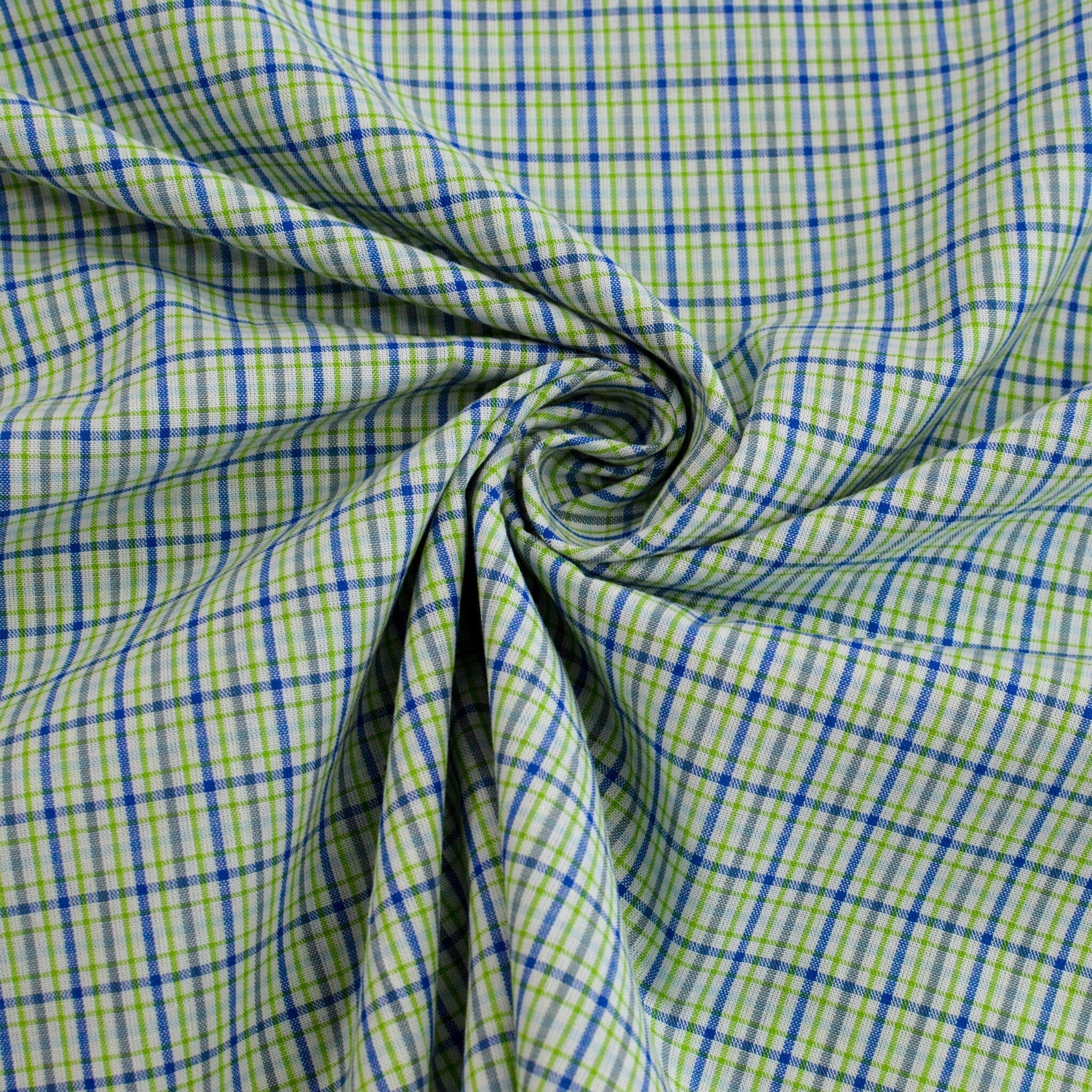 Last Chance Stoff Paket Voile kariert mint/blau Baumwolle Leinenstrick Paket poshpinks