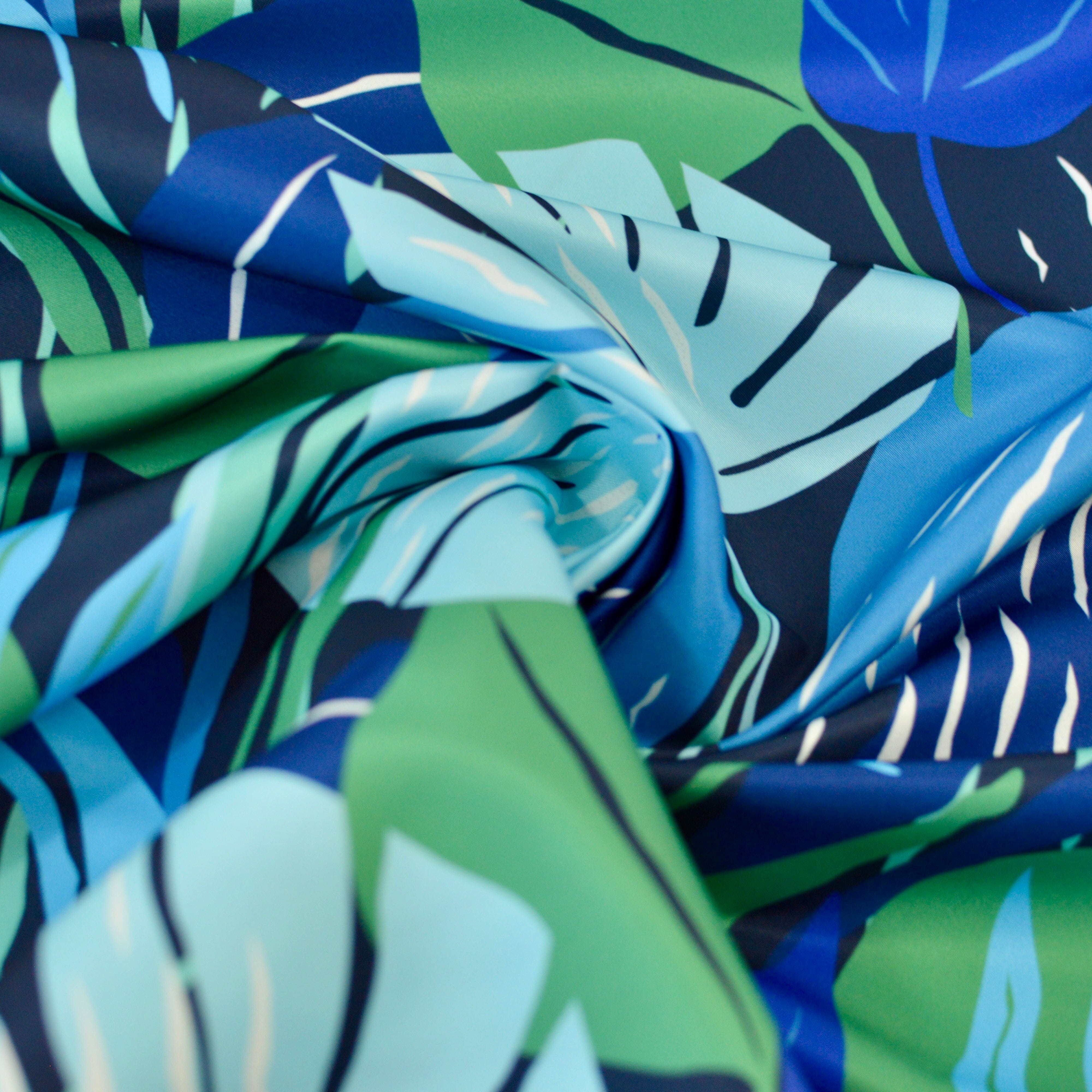 Swimmy - Bade-/Sportwebware Ambrosia Big Leaves blue Fabric poshpinks