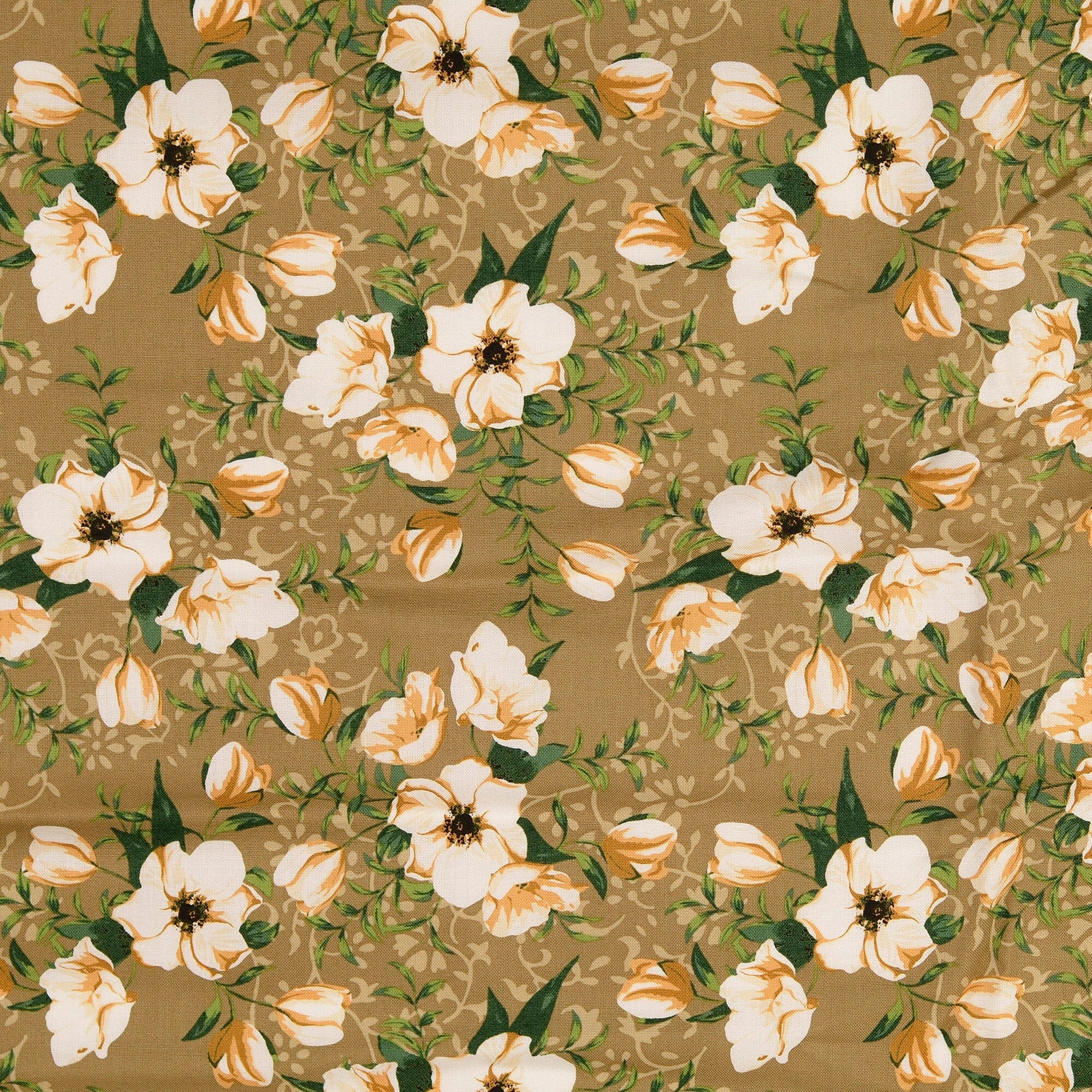 Baumwoll Popeline - Freesia - Beige Fabric poshpinks