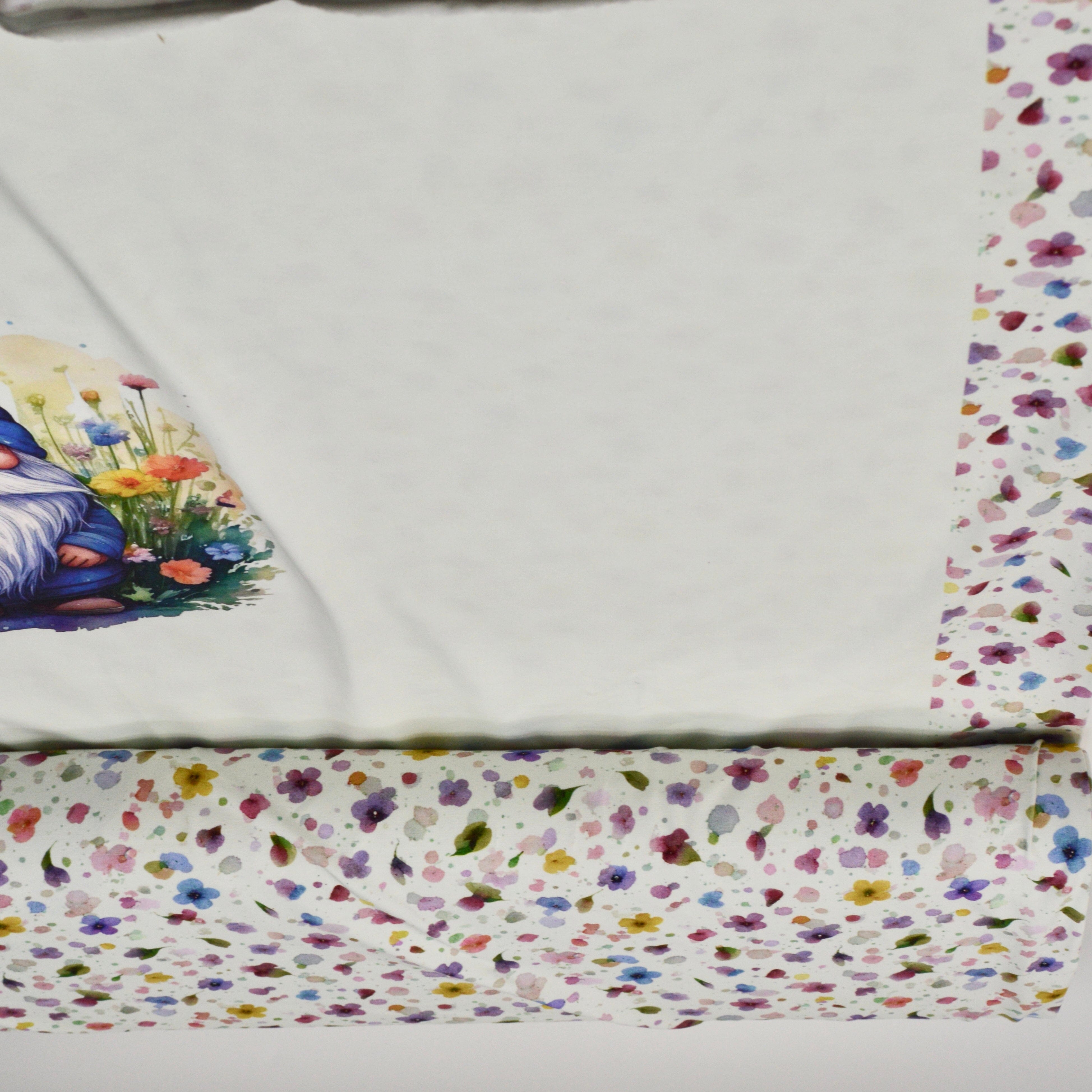 Stoffhändler mit Herz Eigenproduktion 17 - Panel 75 x160 cm Hugo der Gartenzwerg by Lisa Diener Fabric poshpinks